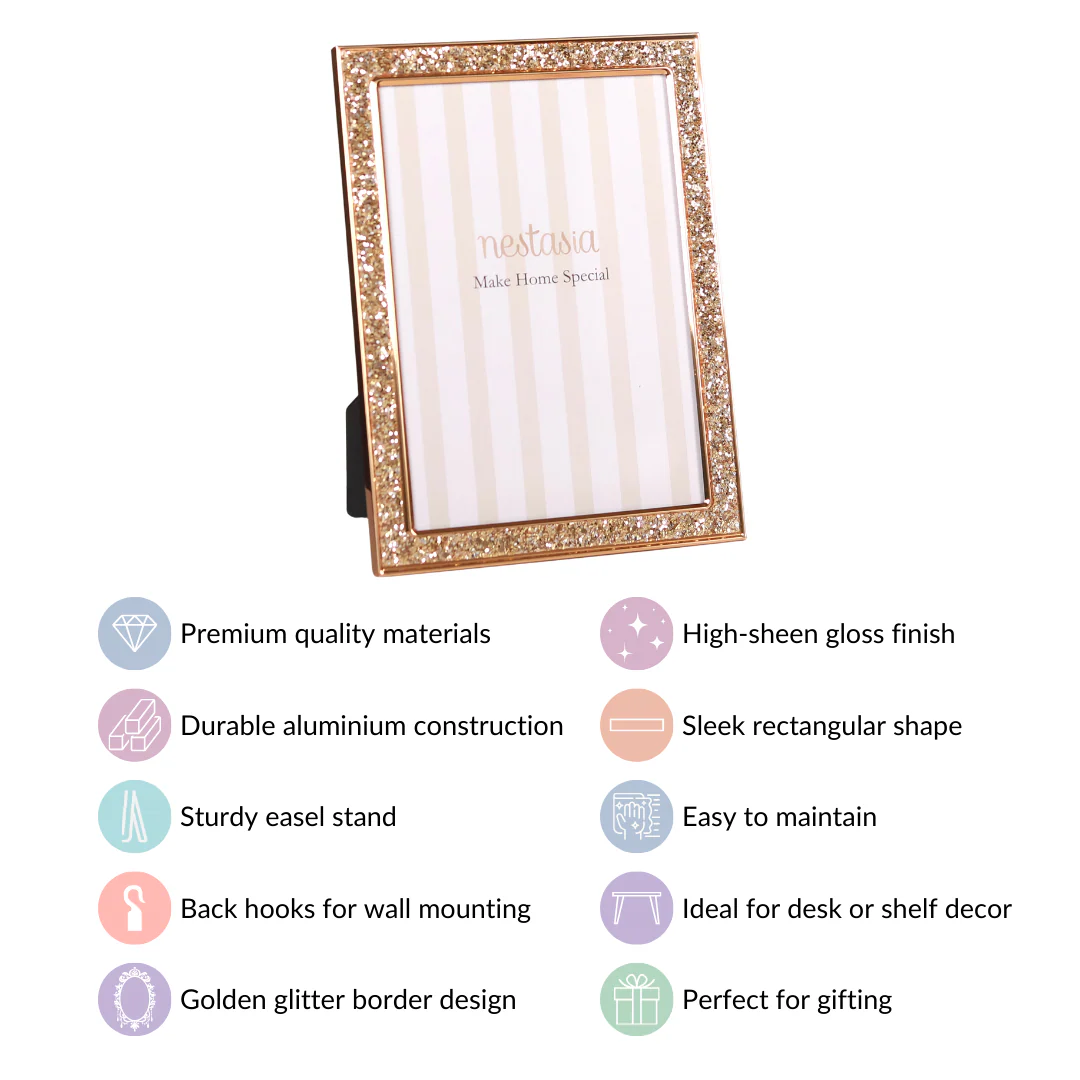 Bling Gold Photo Frame 7.5"x6" - Image 4