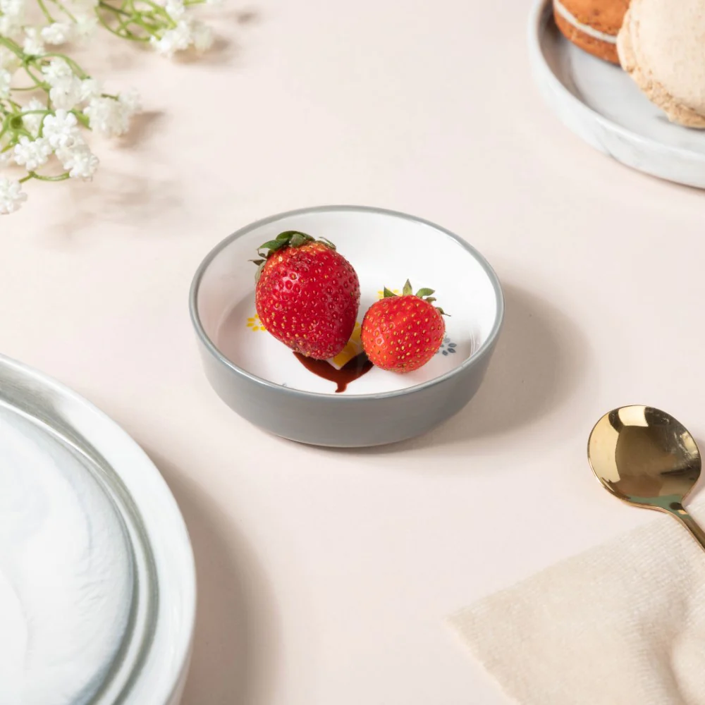 Bloom Dessert Plate Grey - Image 3