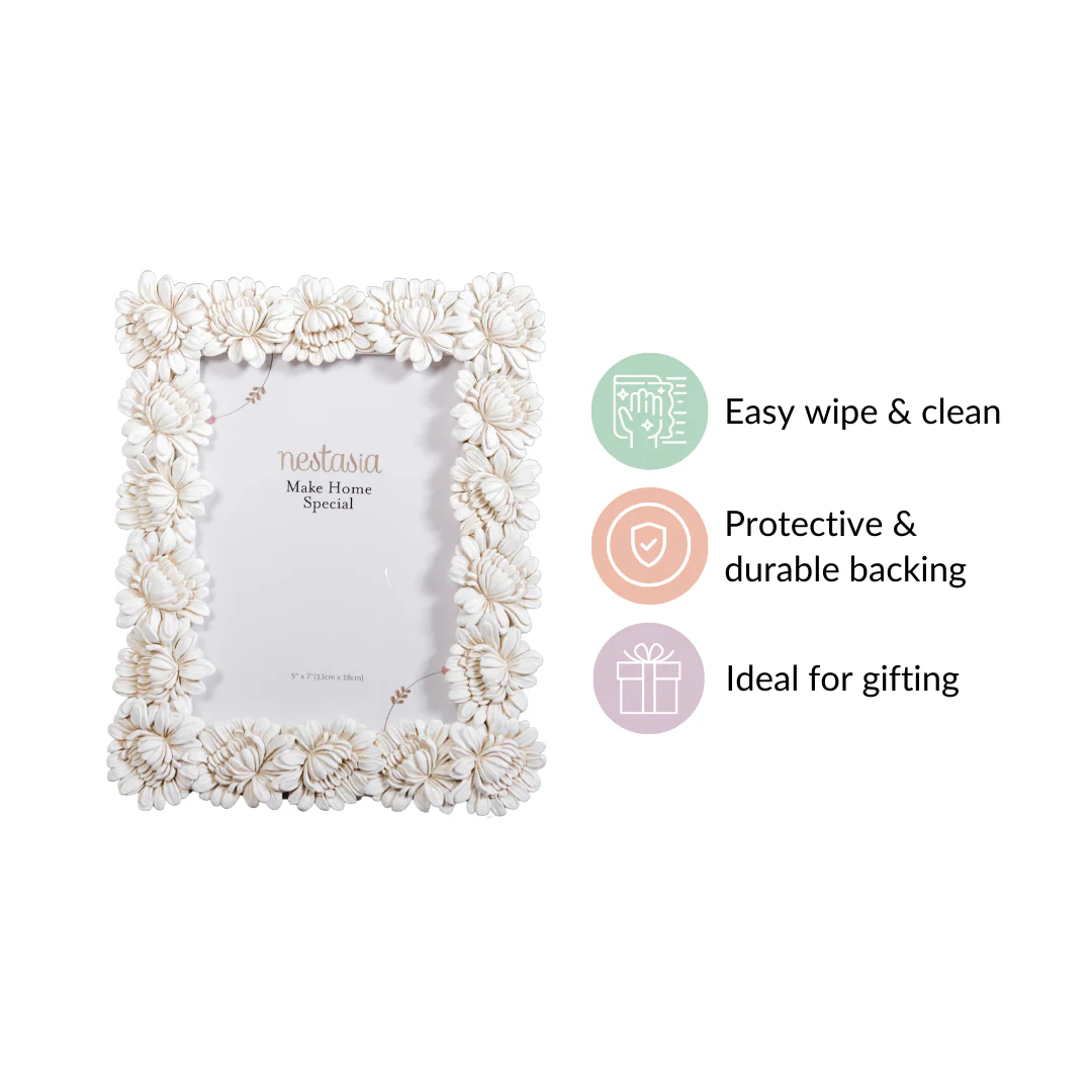Blooms Picture Frame Large White 9.5"x7.5" - Image 6