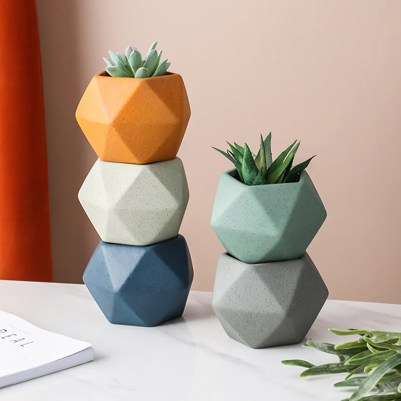 Blue Abstract Plant Pot - Image 11