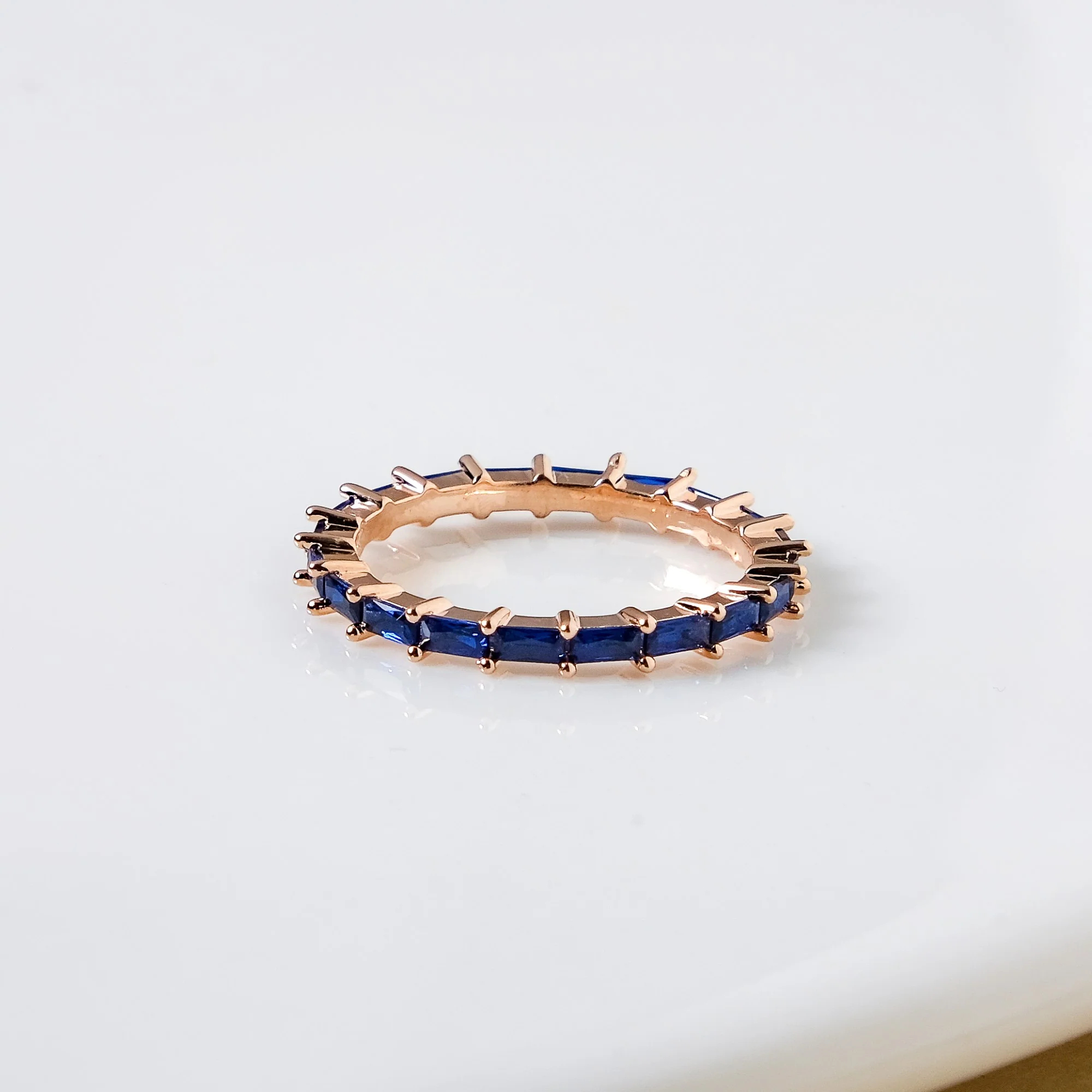 Blue And Gold Dainty Finger Ring - Image 5