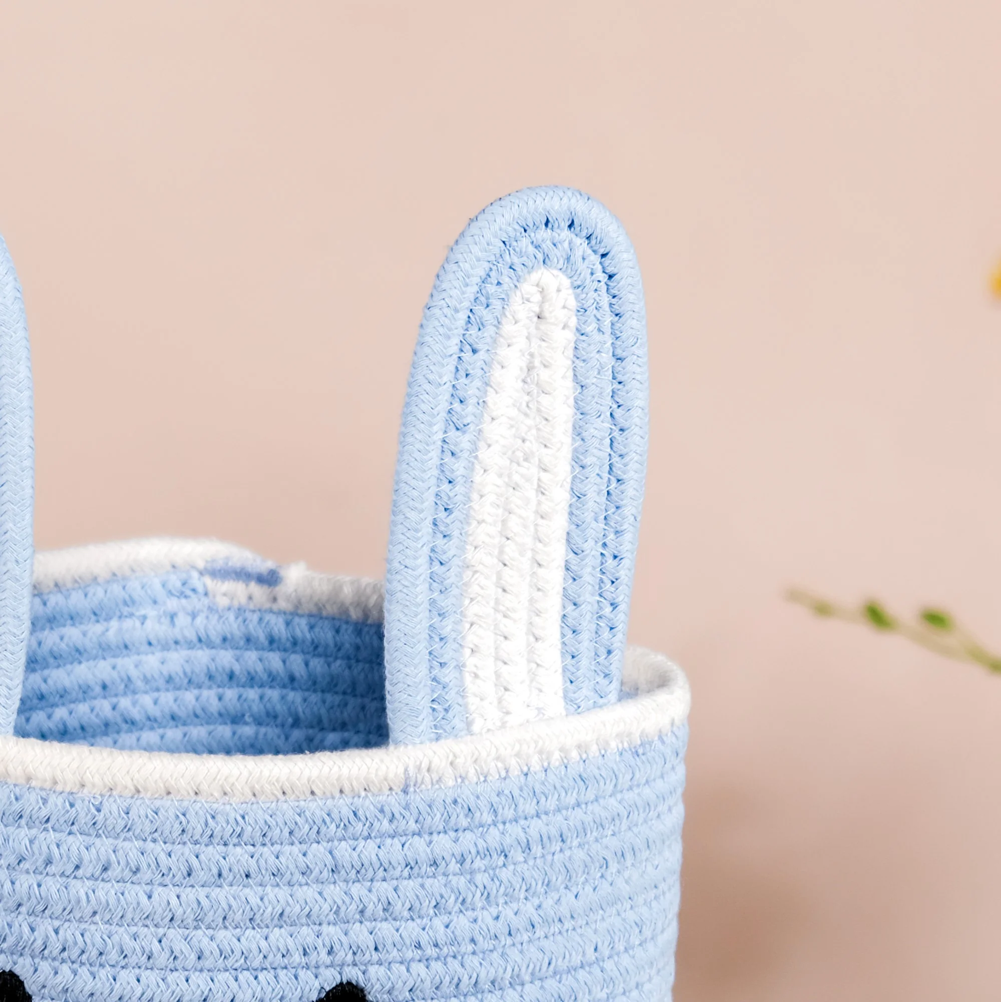 Blue Bunny Cotton Basket 17cm - Image 7