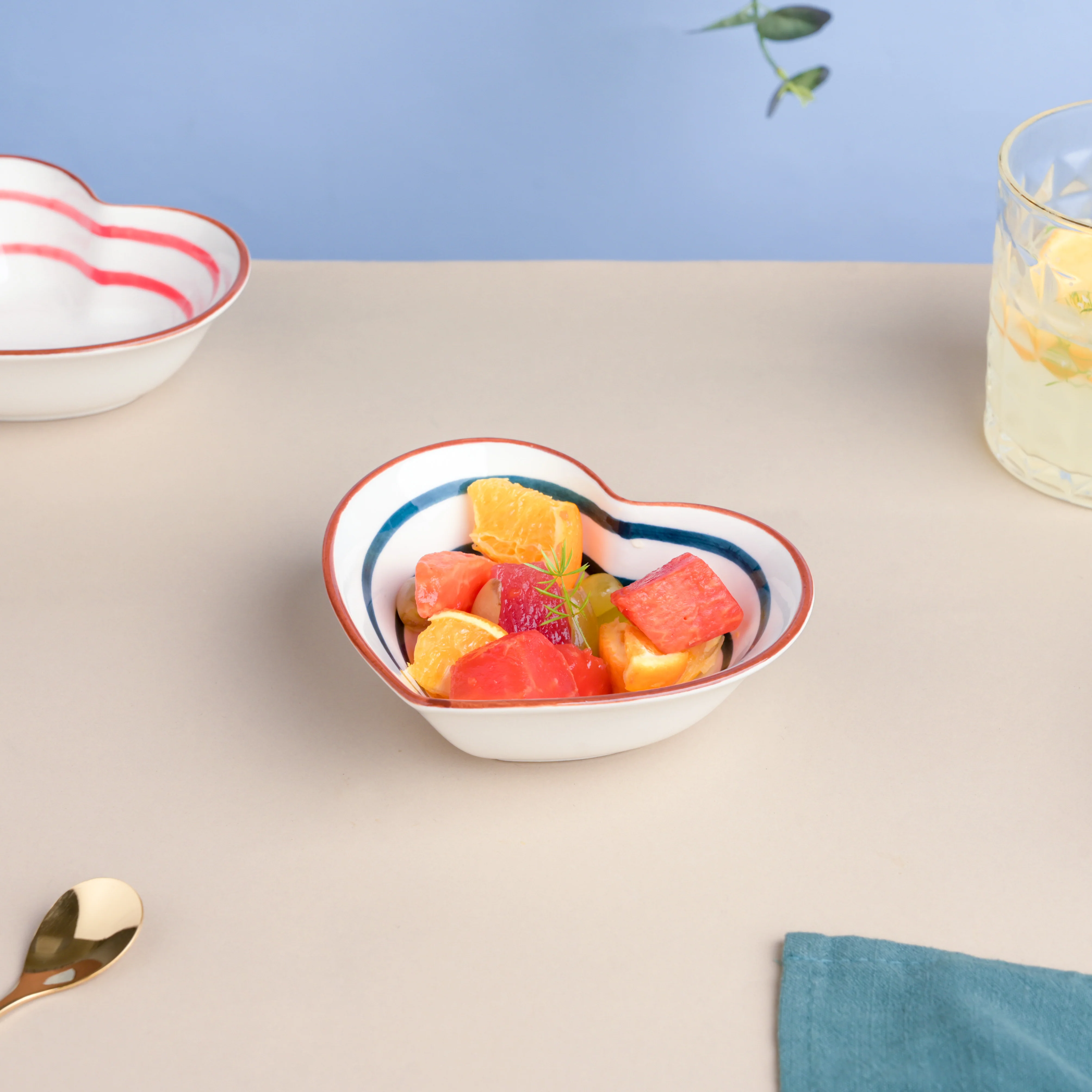 Blue Illusion Heart Snack Bowl - Image 4