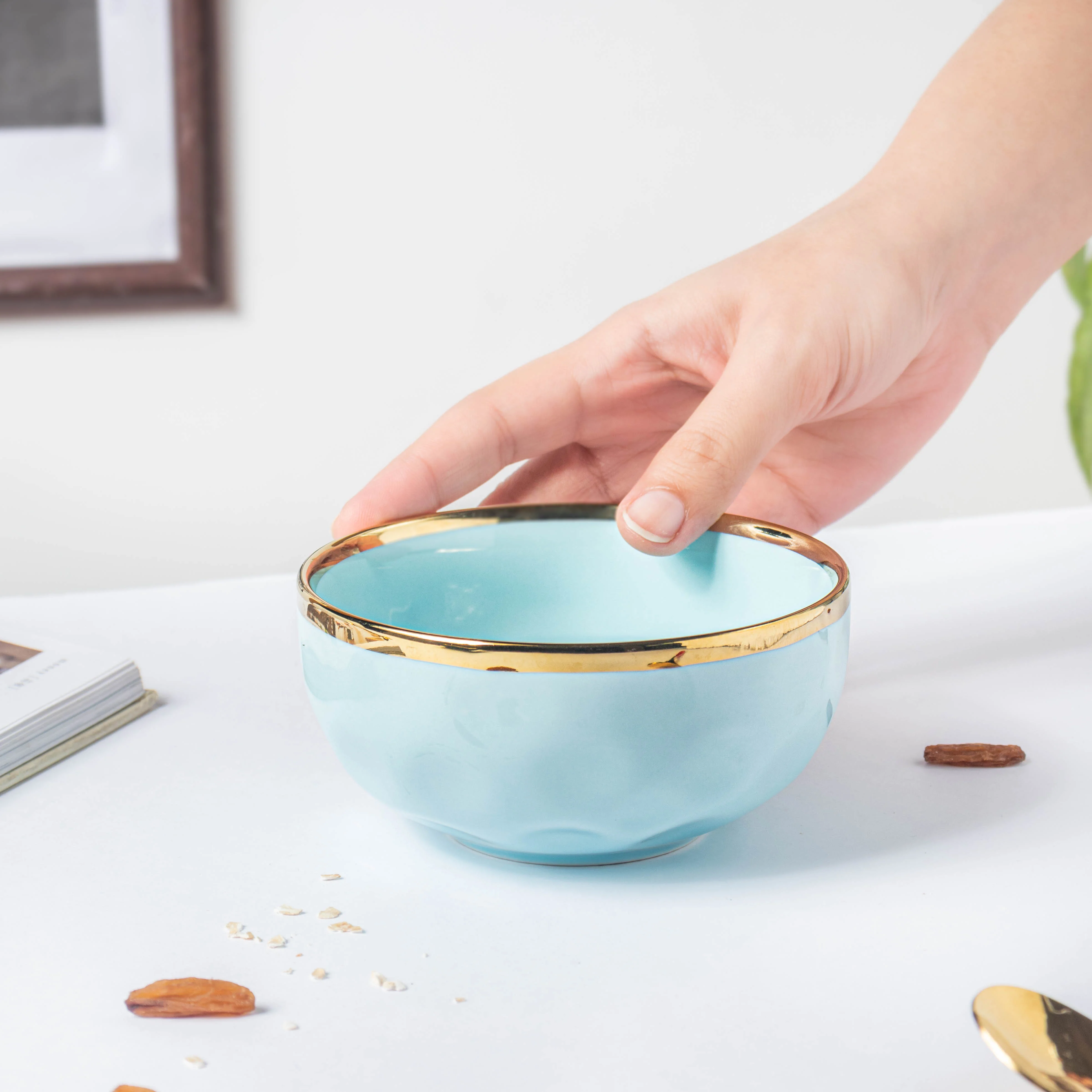 Blue Jay Ceramic Soup Bowl - Image 2