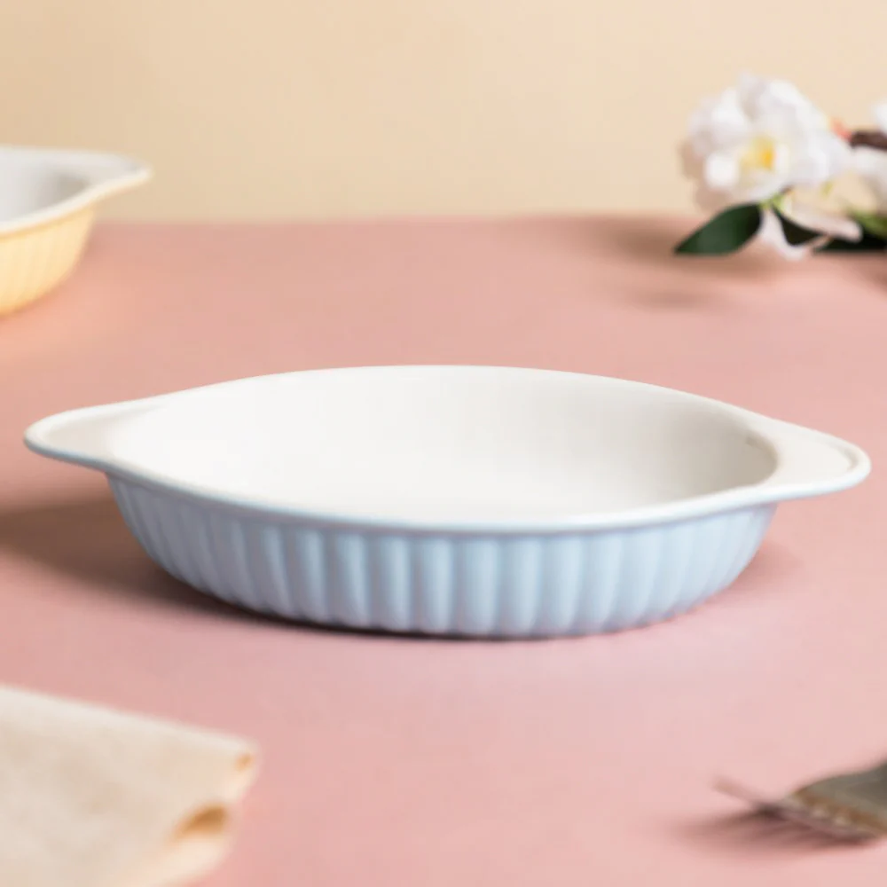 Blue Muffin Oval Baking Plate 6 Inch - Image 3