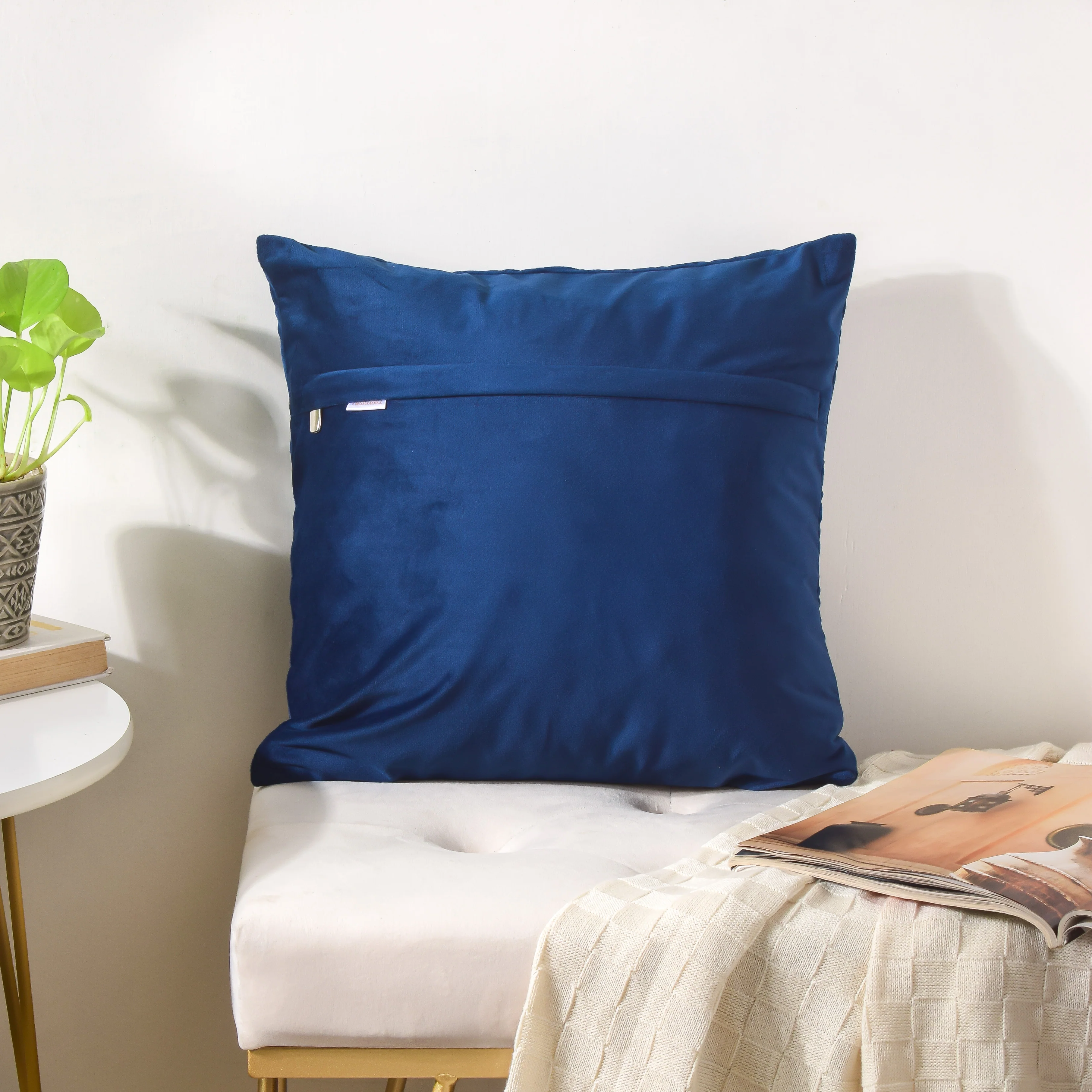 Blue Velvet Cushion Case 16 inch - Image 7