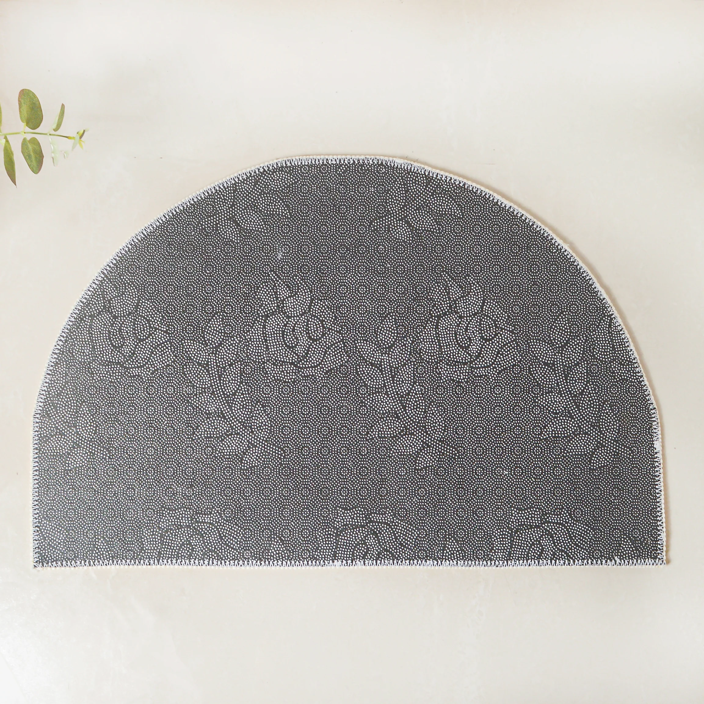 Blue White Semicircle Rug - Image 9