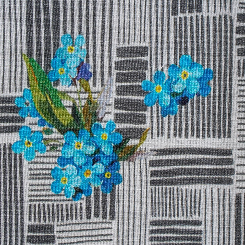 Bluebell Dining Cotton Printed Table Mat Grey Set Of 2 - Image 6