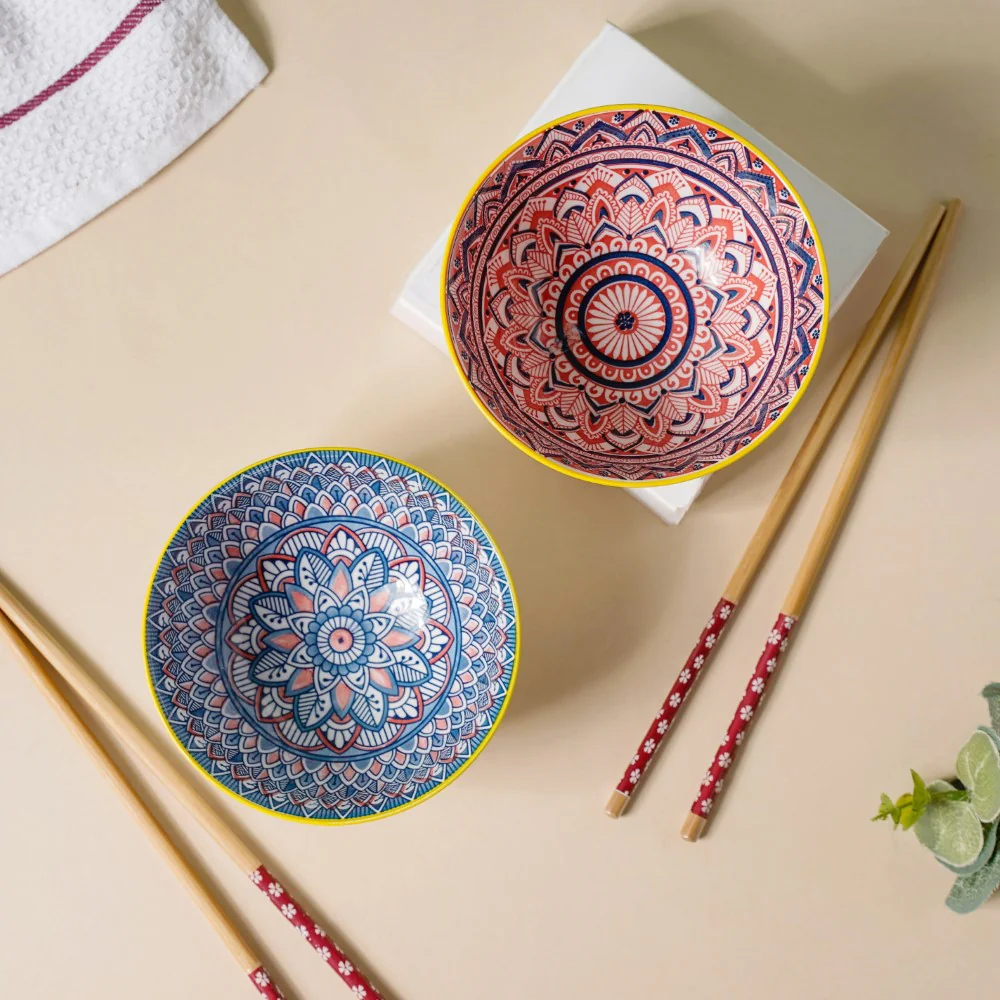 Bohemian Ramen Bowl Set of 2 - Image 3
