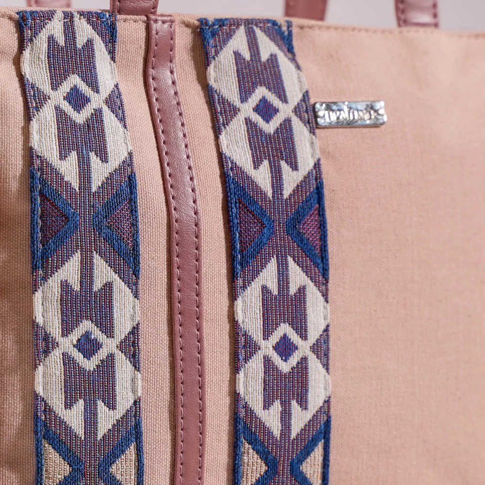 Boho Shopper Bag Pink Set Of 2 - Image 10
