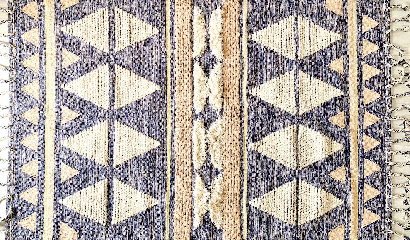 BOHO Lilliana Hand Woven Rug - Indigo - Image 7