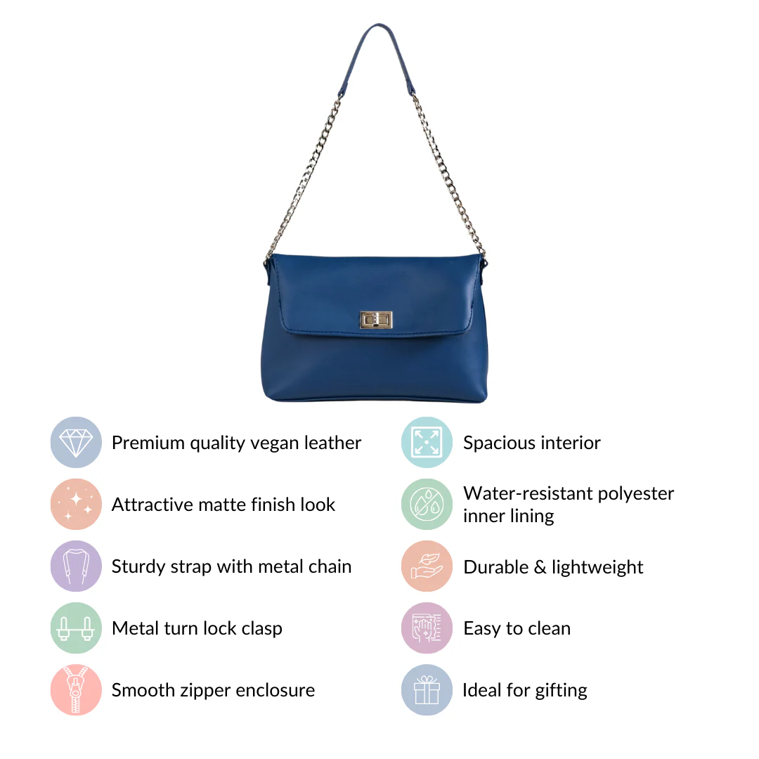 Bold Blue Evening Handbag - Image 4