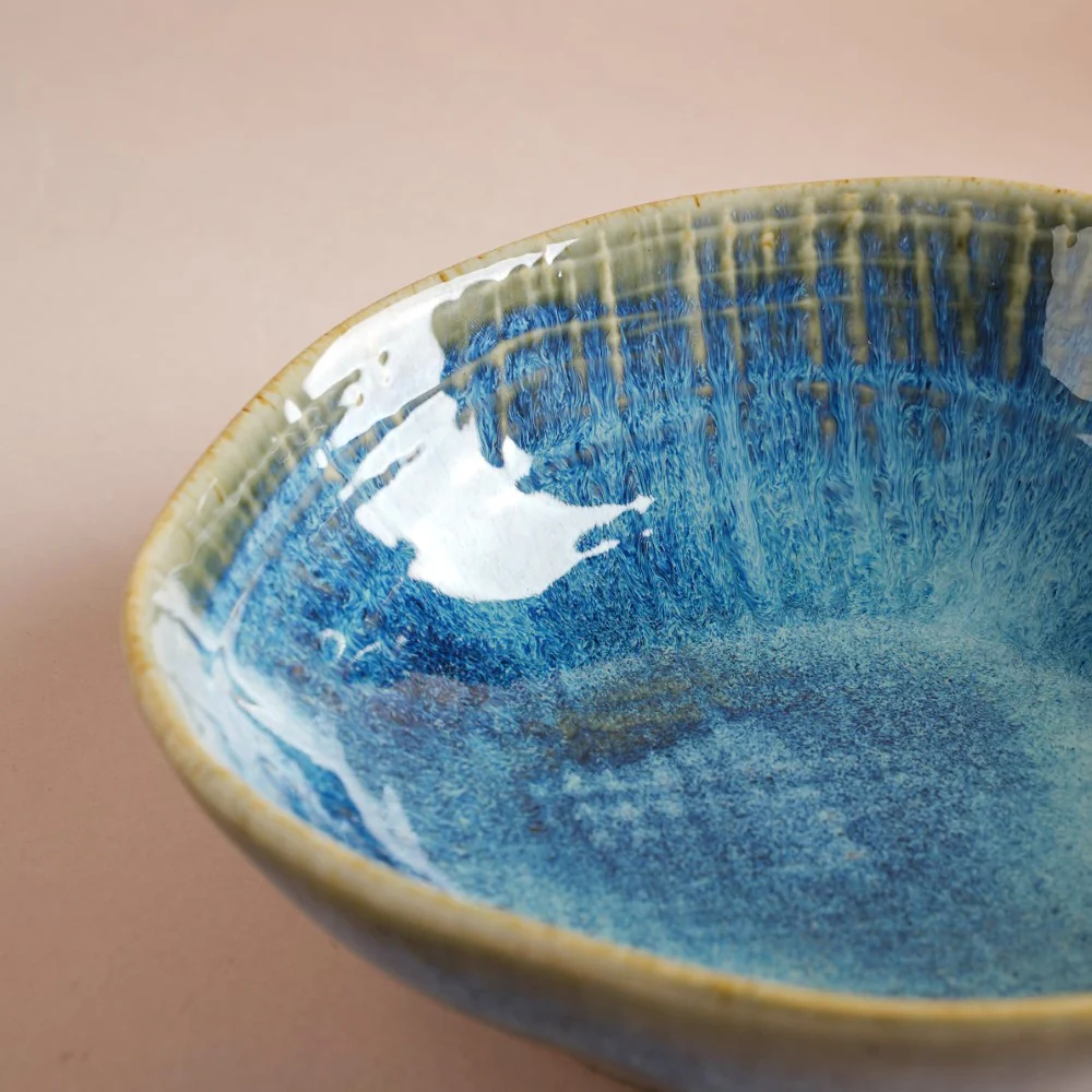 Boracay Organic Shaped Snack Bowl Blue 300 ml - Image 7