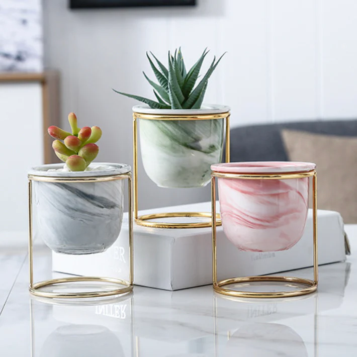 Botanica Marble Green Planter with Stand - Image 11