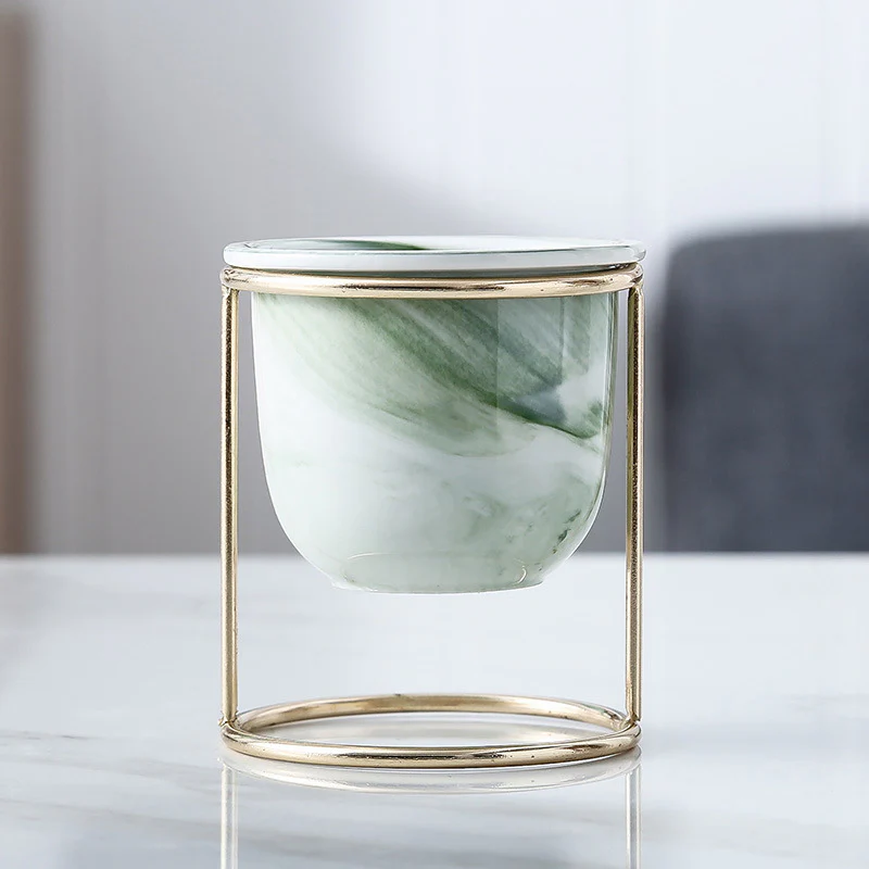 Botanica Marble Green Planter with Stand - Image 9