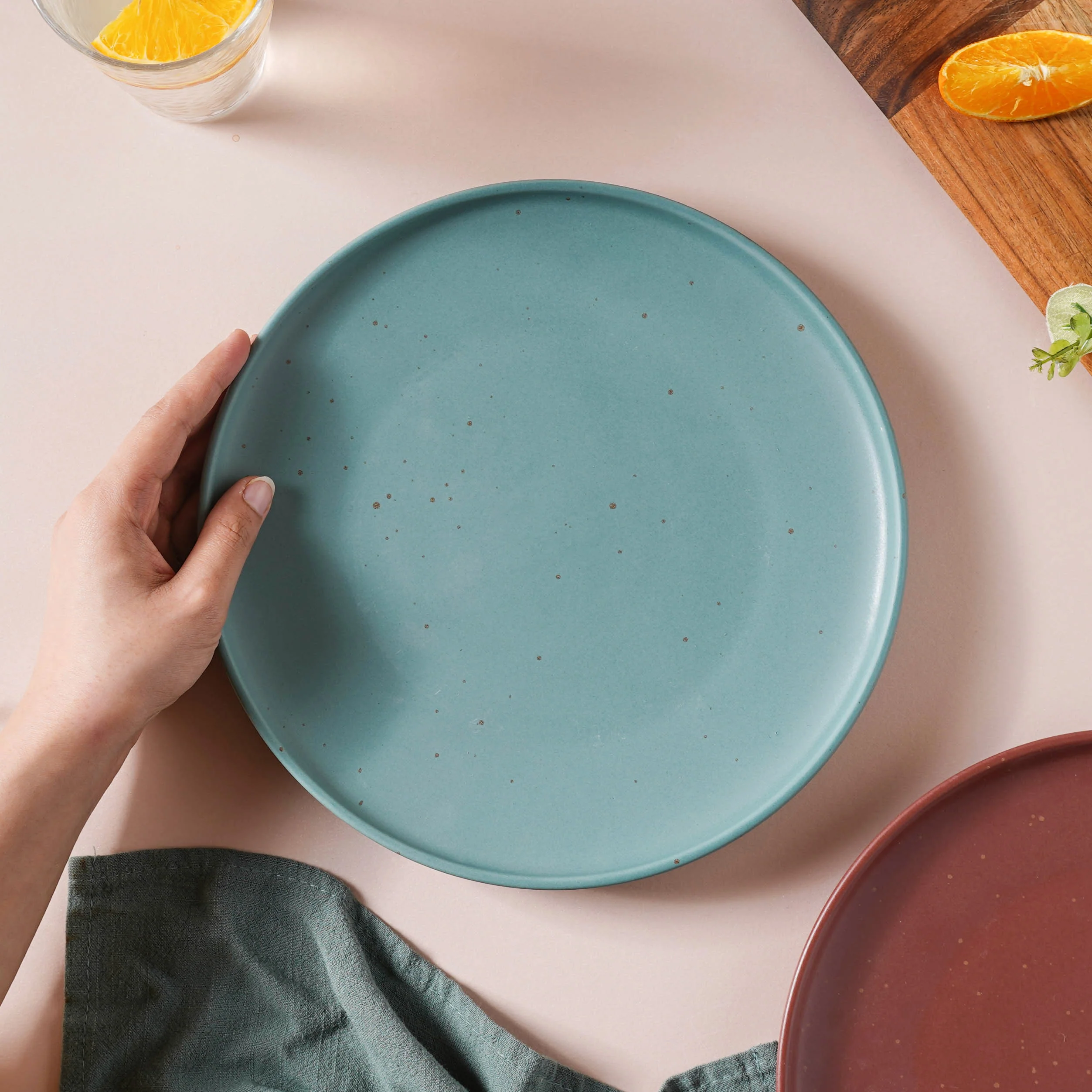 Breathtaking Turquoise Dinner Plate 10 Inch - Image 2