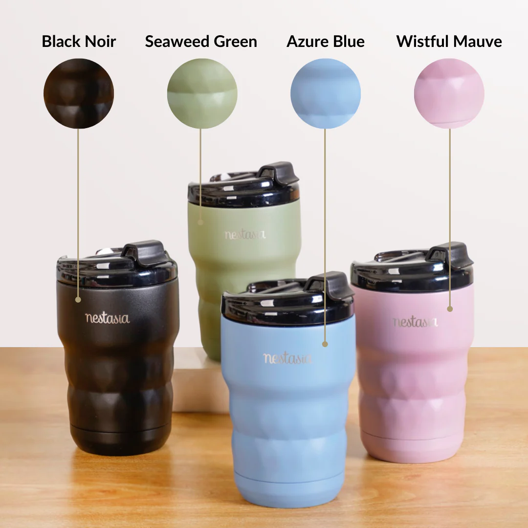Brewster Stainless Steel Spill Proof Coffee Tumbler Black Noir 350ml - Image 13