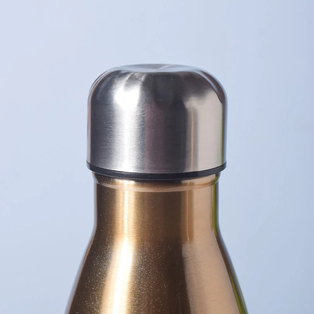 Stainless Steel Water Bottle Gold 750ml - Image 3