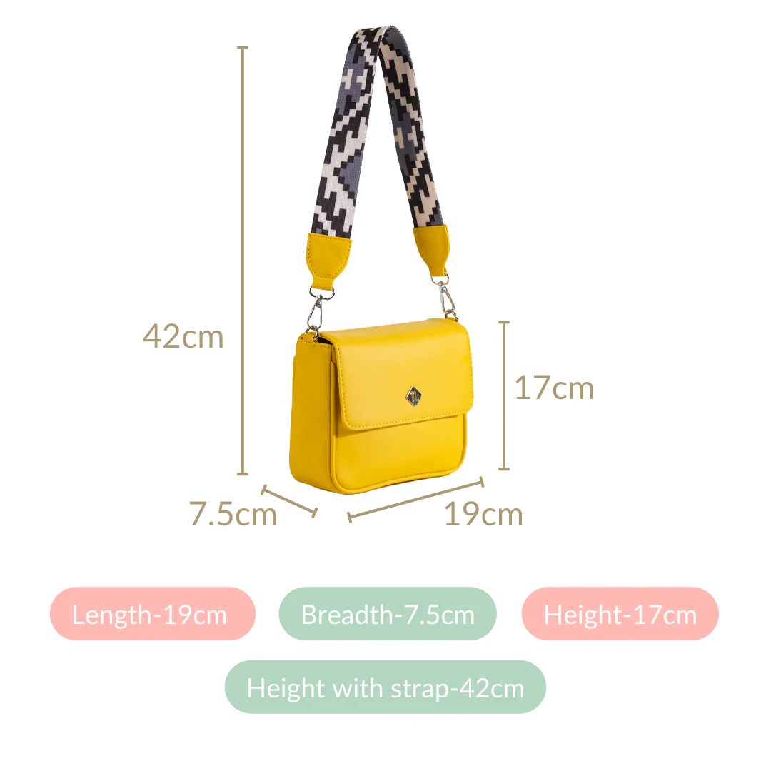 Brio Bold Bright Shoulder Bag Yellow - Image 4