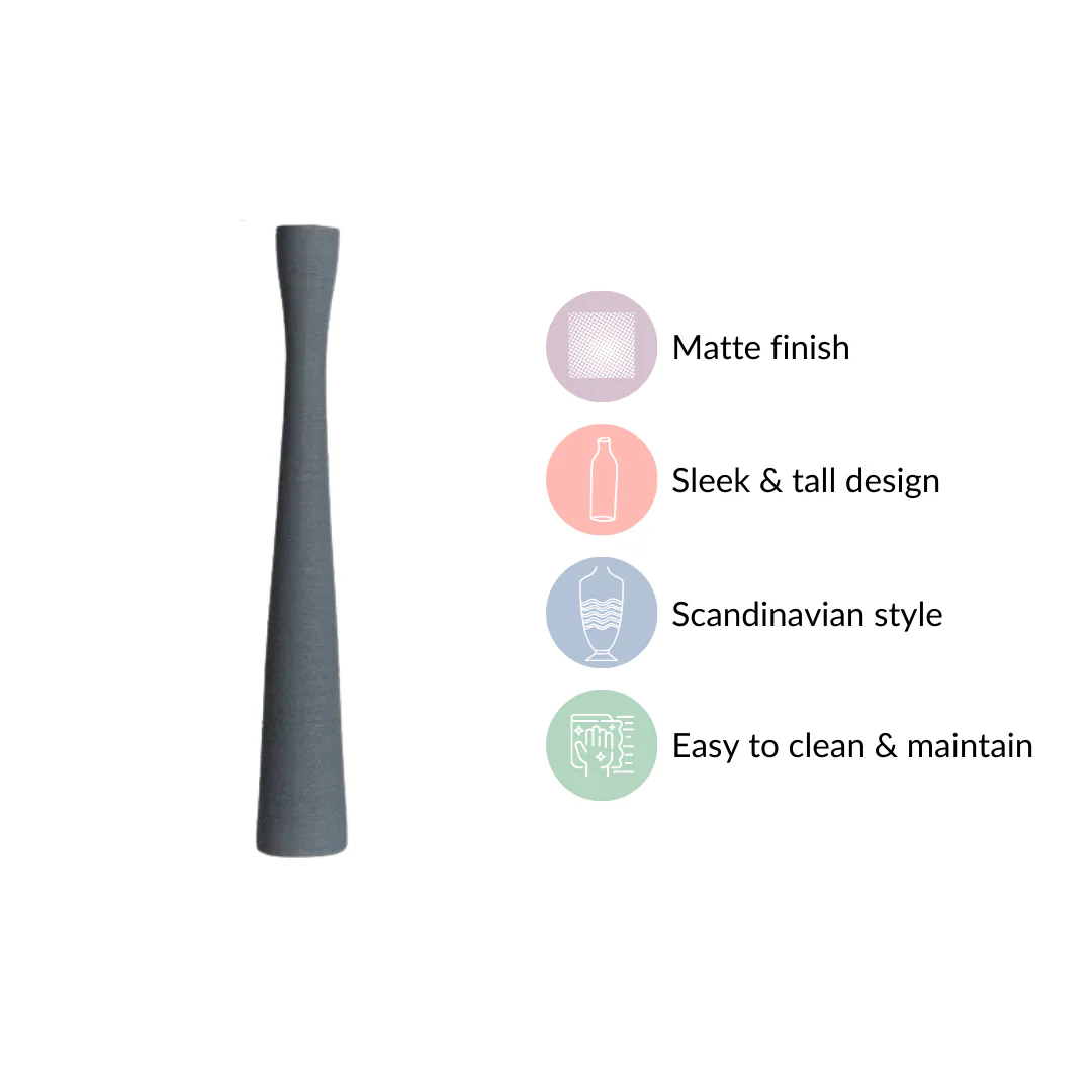 Brush Texture Ceramic Tall Thin Vase - Image 6