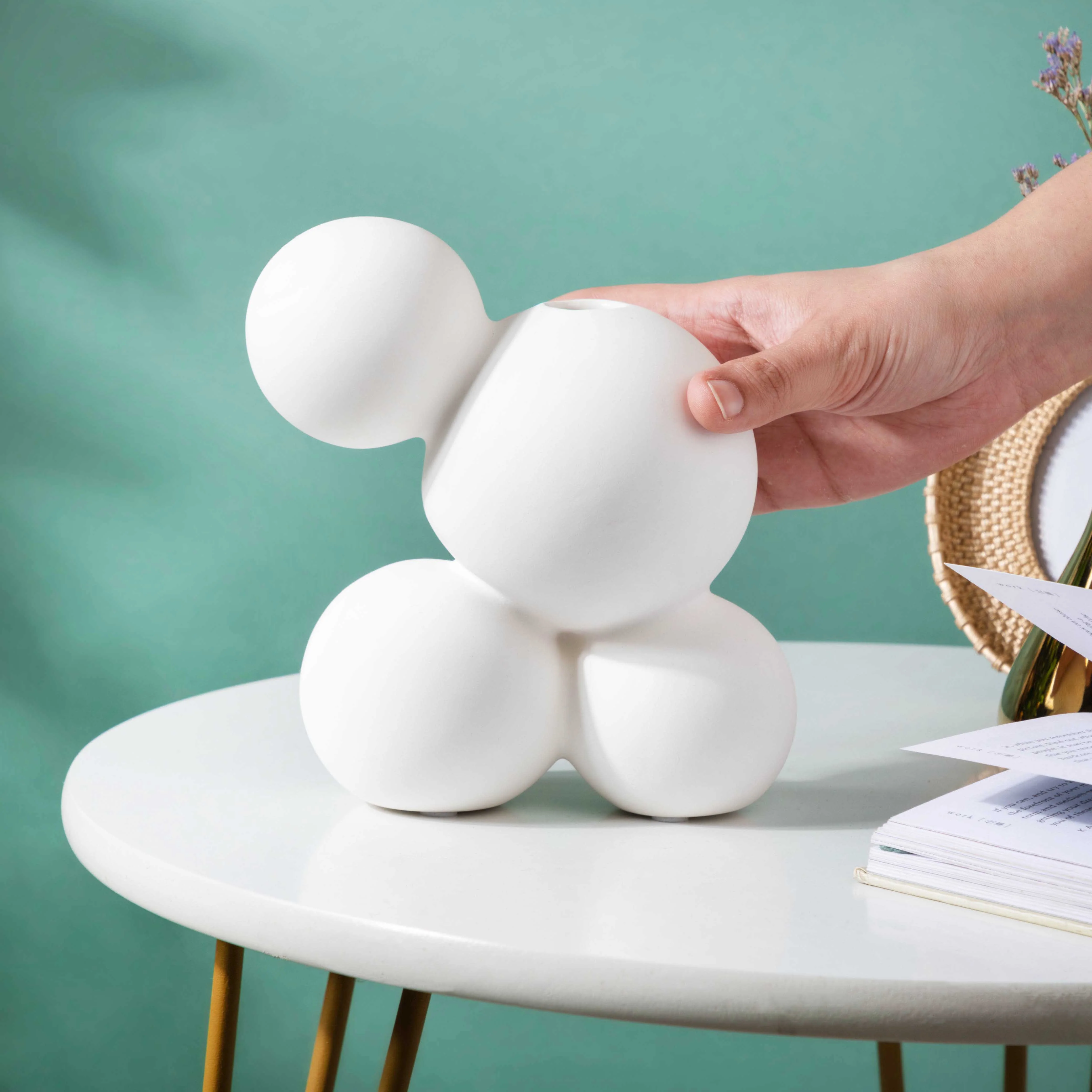 Bubble Bud Ceramic Vase For Decor - Image 2