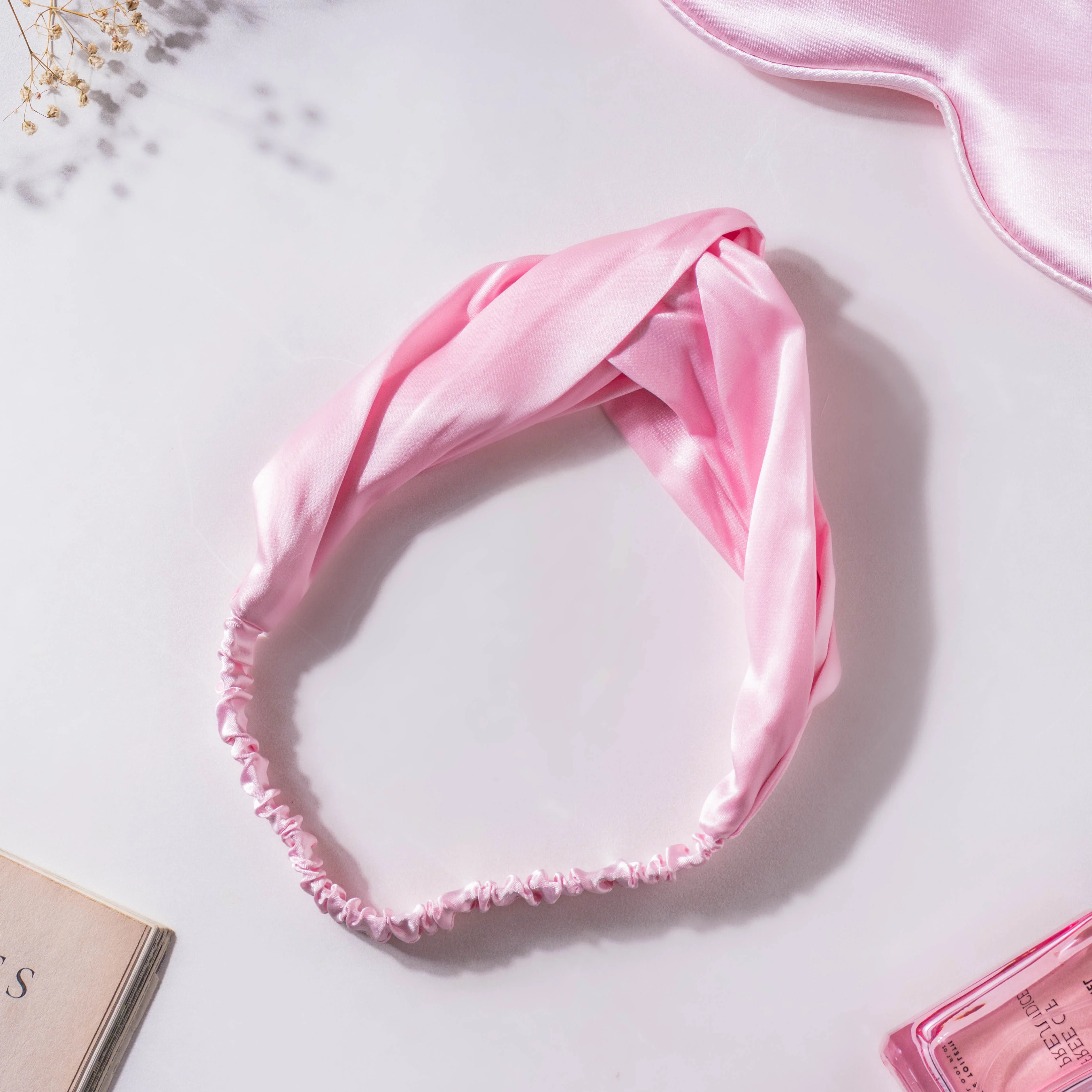 Bubblegum Pink Satin Sleep Care Set of 4 - Image 4