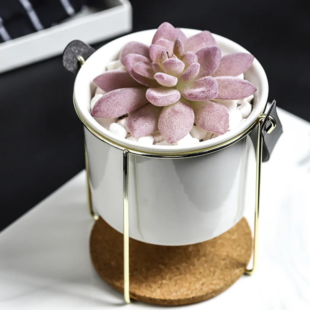Bucket Style Ceramic Planter - Image 8