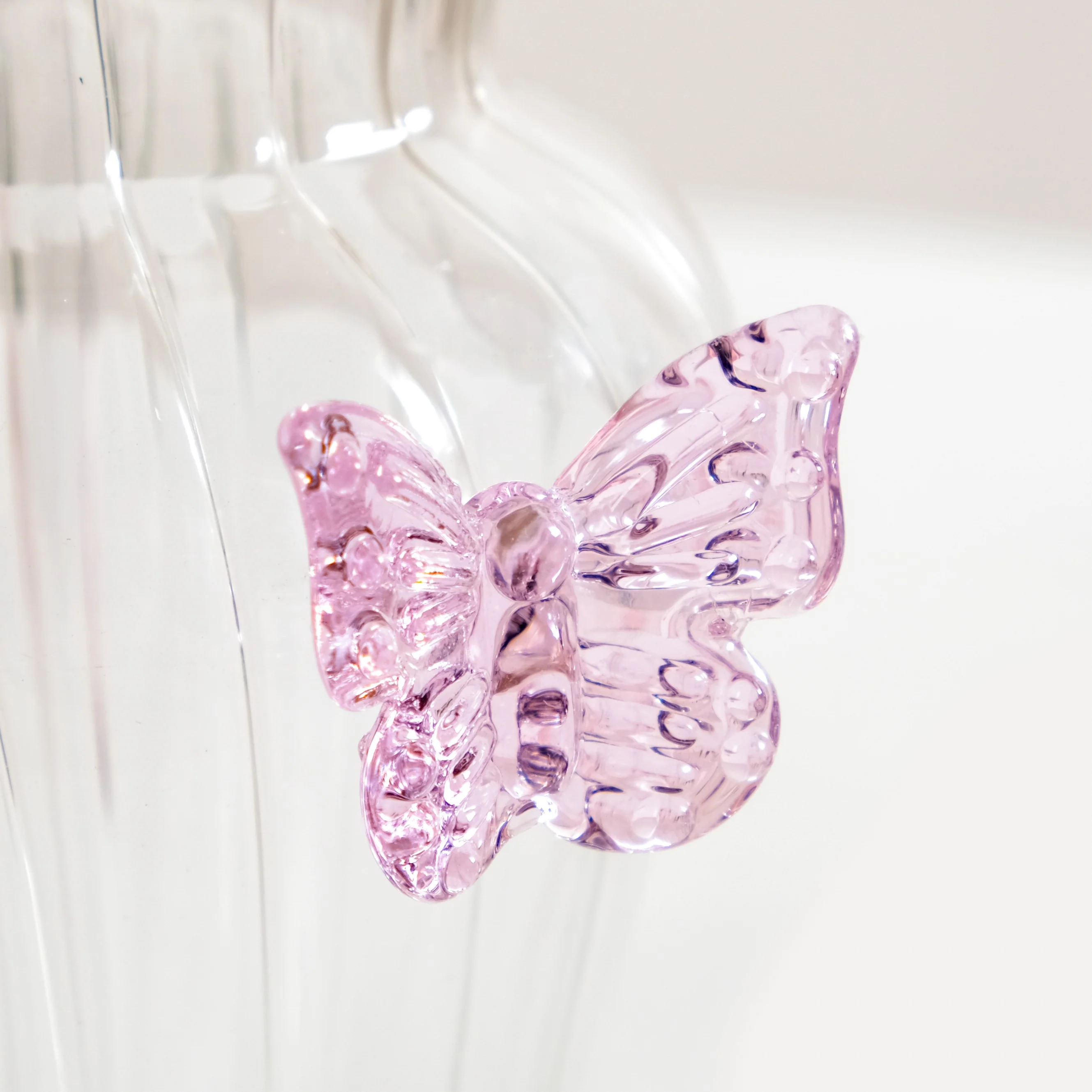 Butterfly Bloom Borosilicate Tumbler With Straw Set Of 2 500ml - Image 8