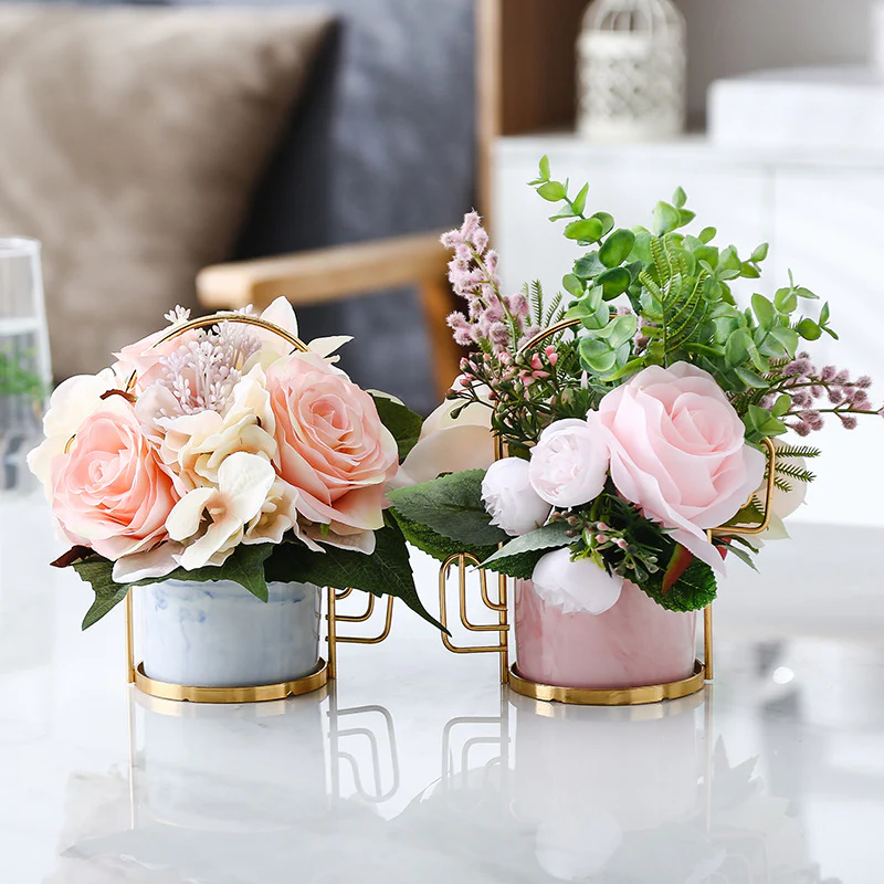 Cacti Frame Marble Ceramic Planter Pink - Image 12