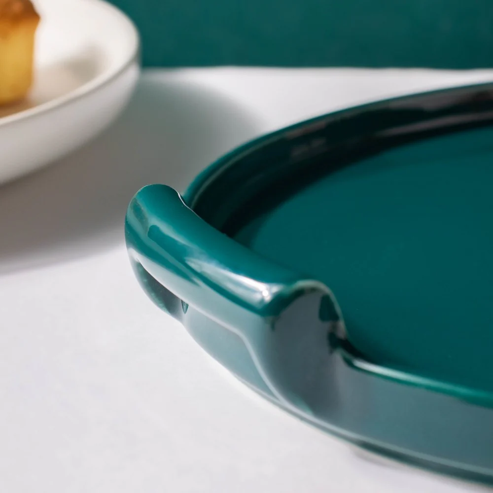 Cake Plate With Cover Green 8.5 Inch - Image 5