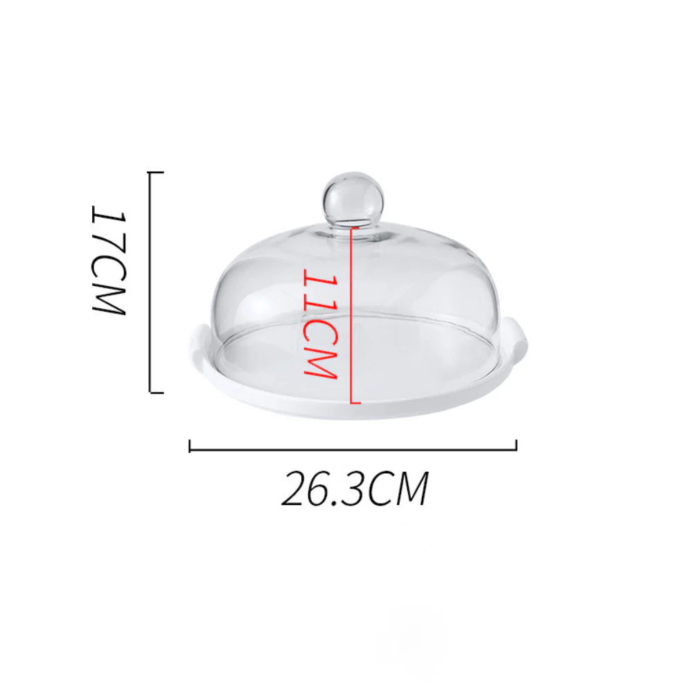 Cake Plate With Cover White 10 Inch - Image 8