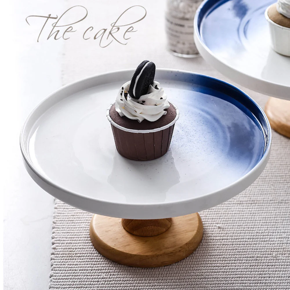 Cake Stand Blue And White 9.5 Inch - Image 5