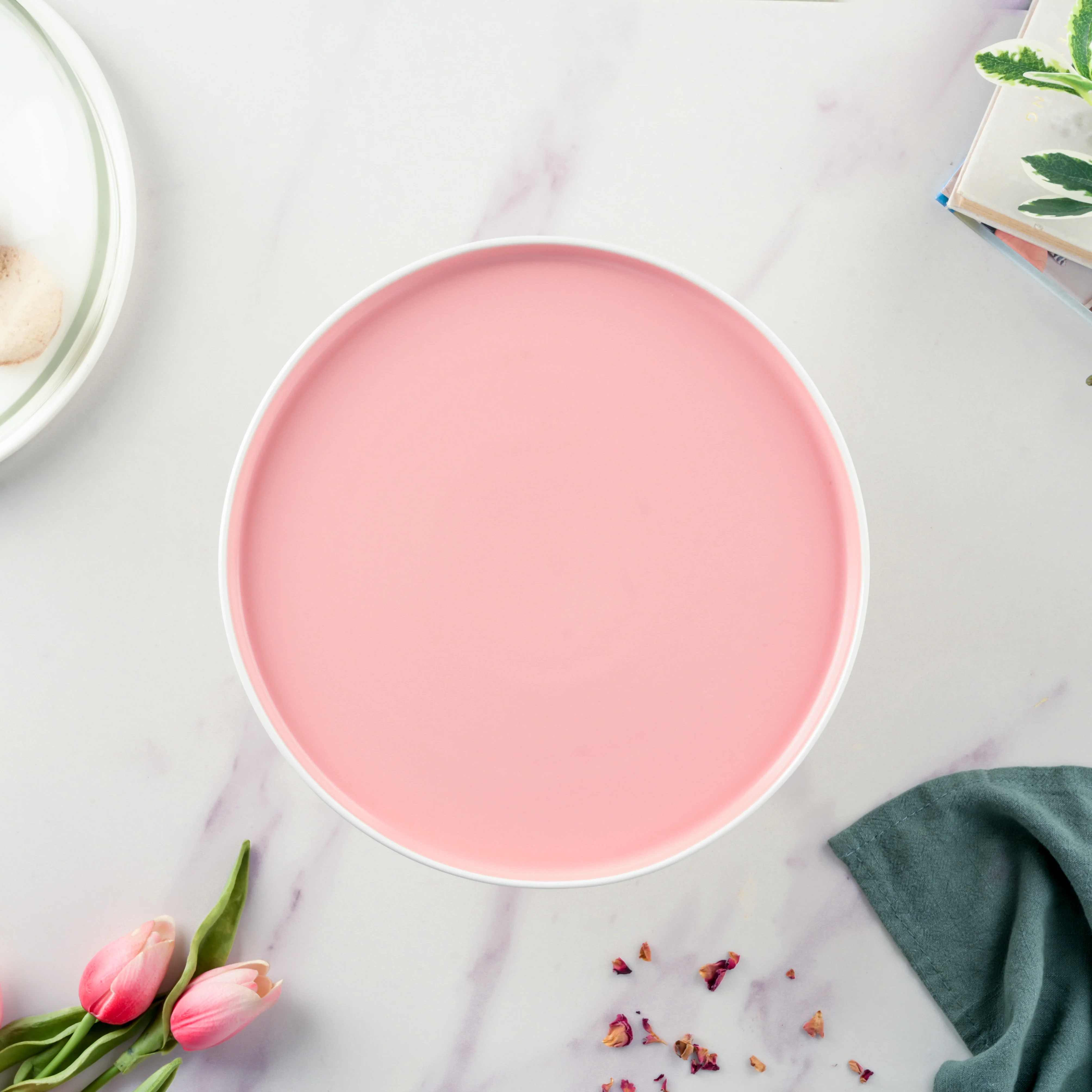 Cake Stand With Cloche Pink 7.5 Inch - Image 7