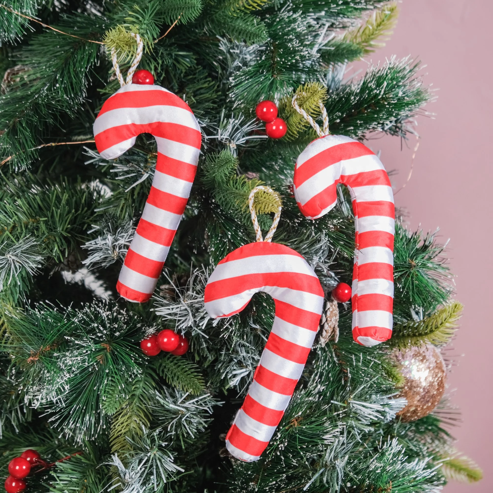Candy Cane Christmas Ornaments Set Of 3 - Image 2