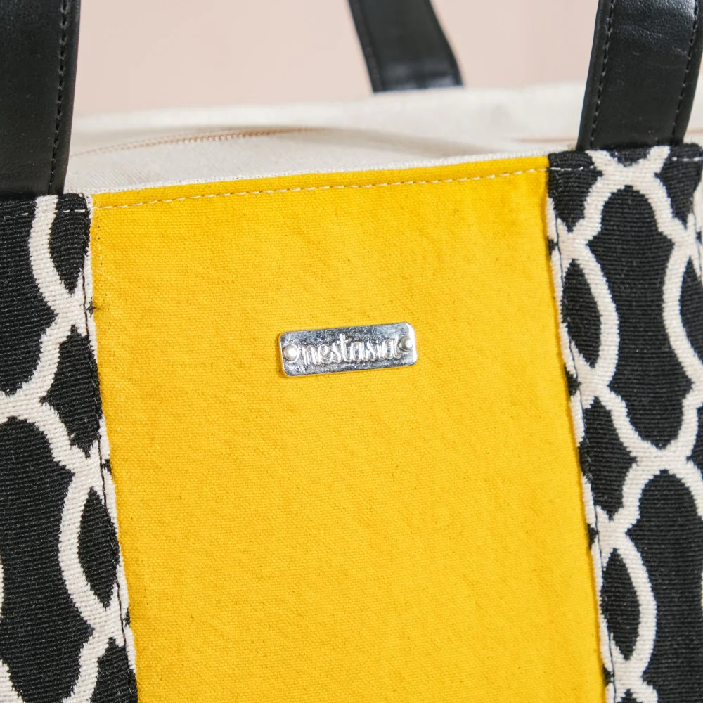 Canvas Cotton Tote Bag Yellow Large 17 X 12 Inch - Image 9