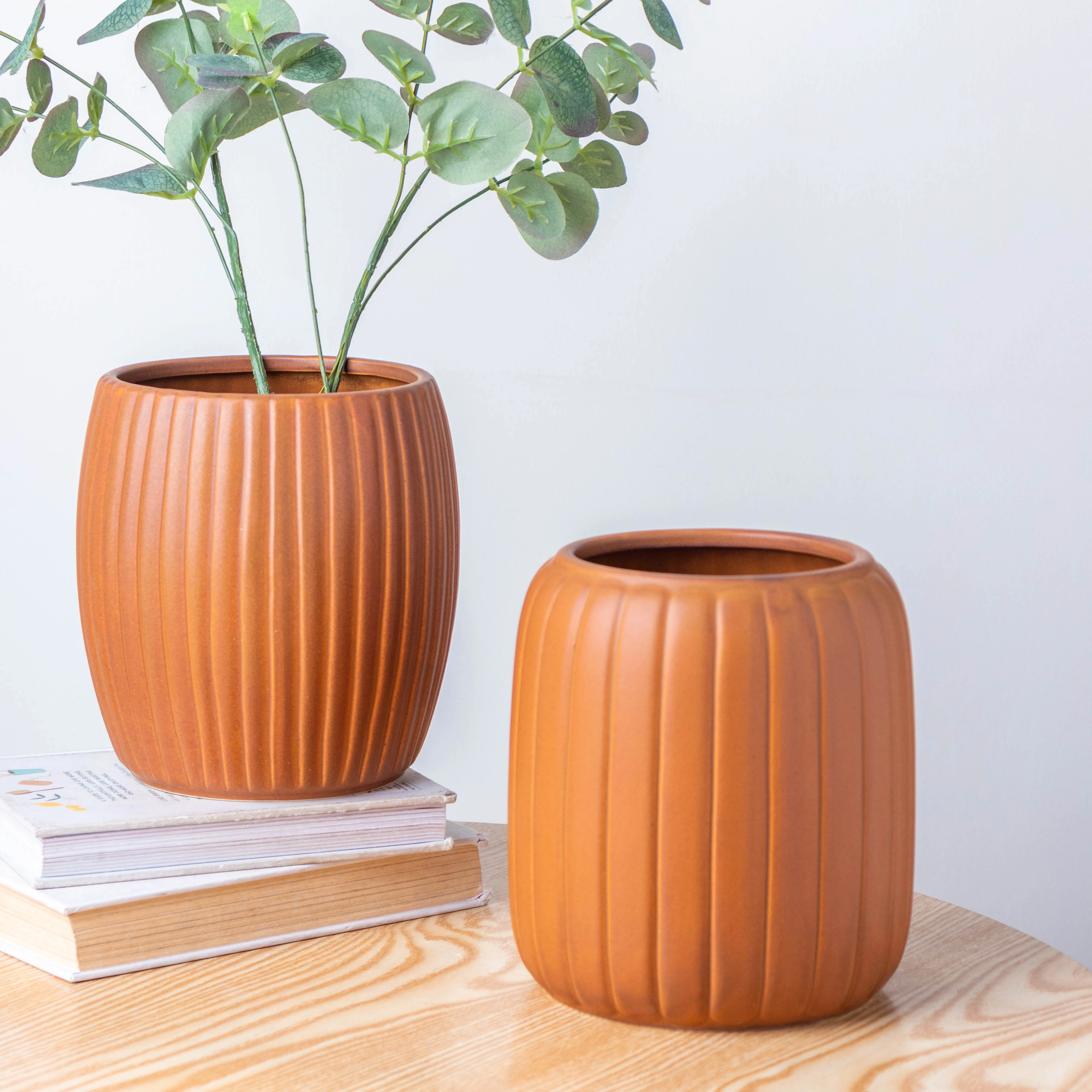 Caramel Brown Vase - Image 6