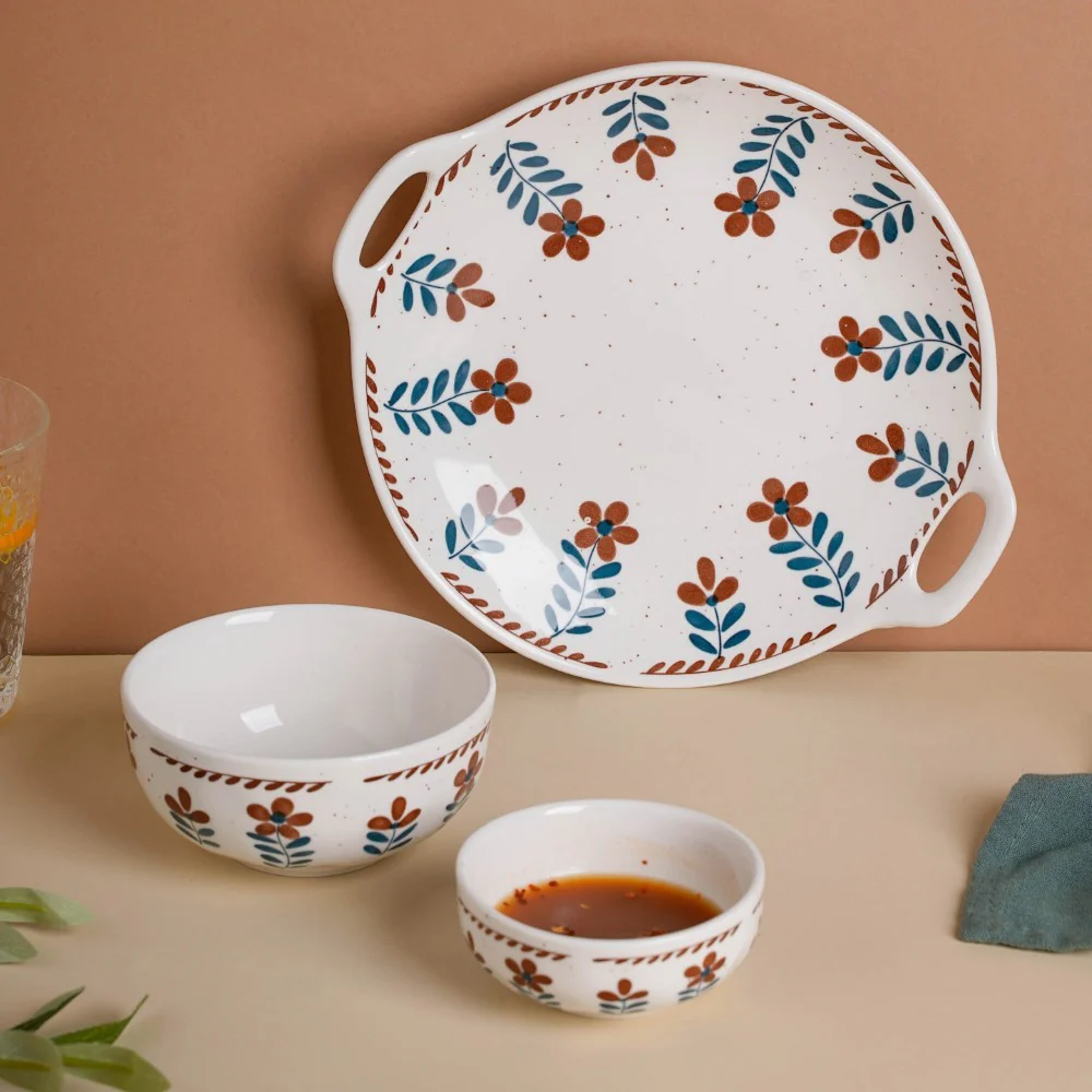 Carmella Floral Ceramic Dessert Bowl 250 ml - Image 9