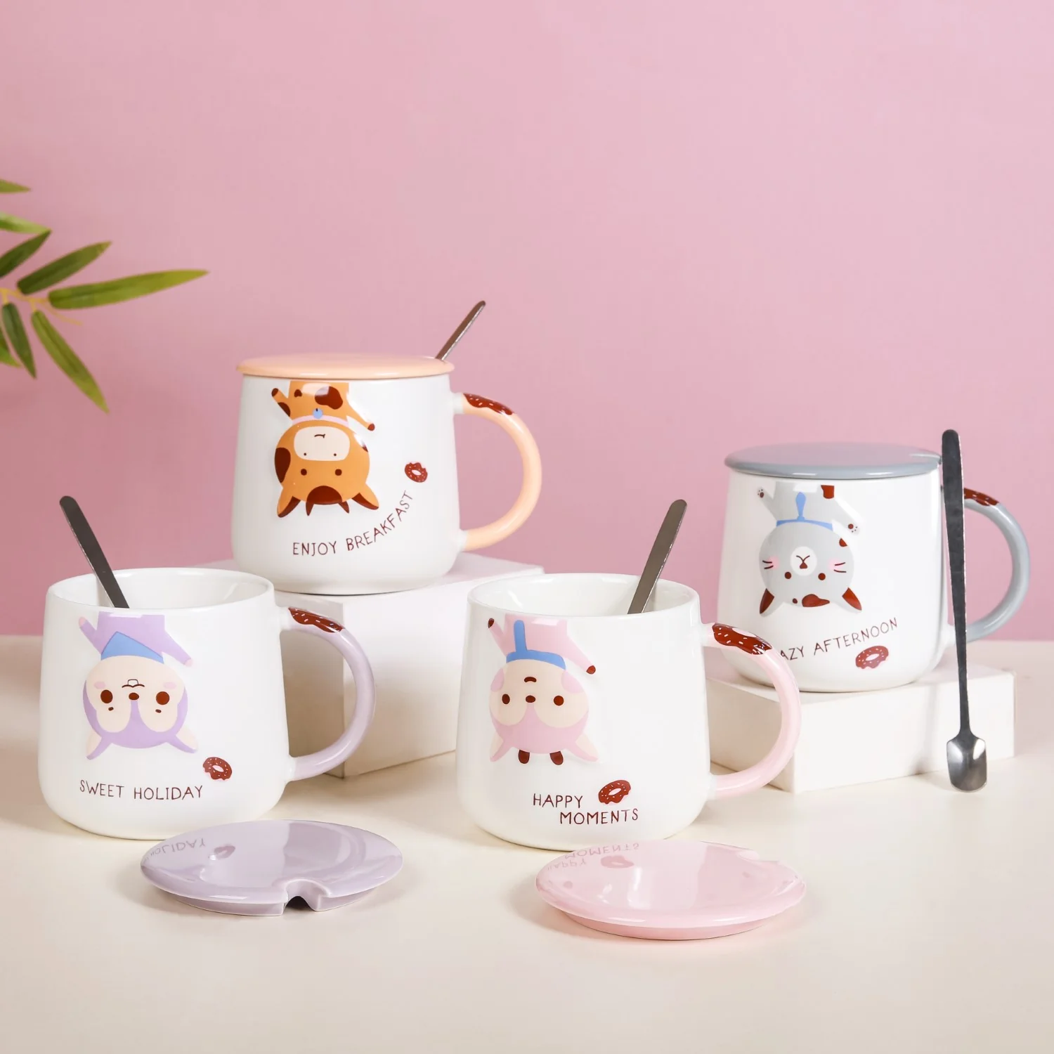 Cartoon Mug With Lid - Image 15