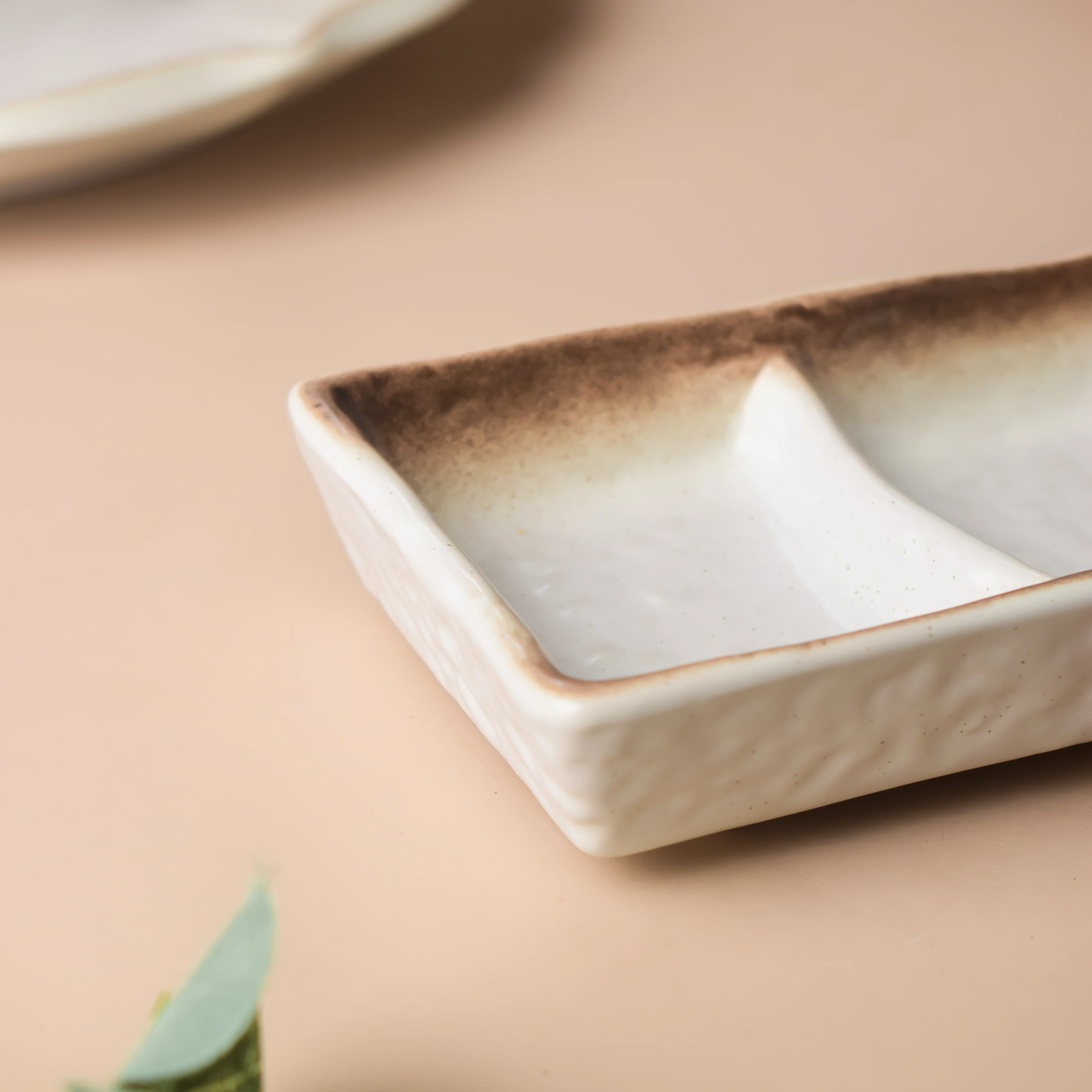 Cavern Clay 3 Section Ceramic Dip Plate - Image 6