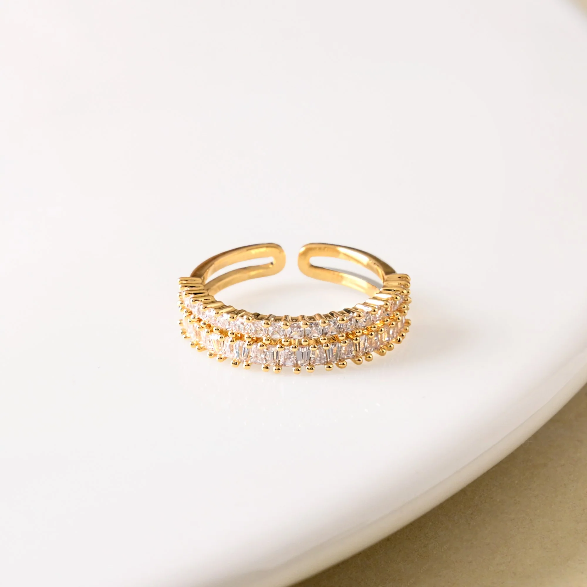 Celeste Stone Studded Gold Adjustable Ring - Image 5