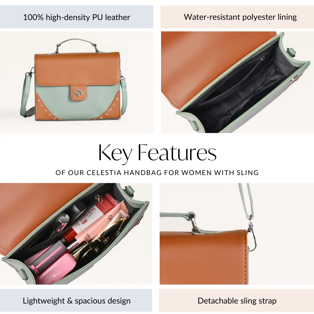 Celestia Handbag For Women With Sling - Image 5