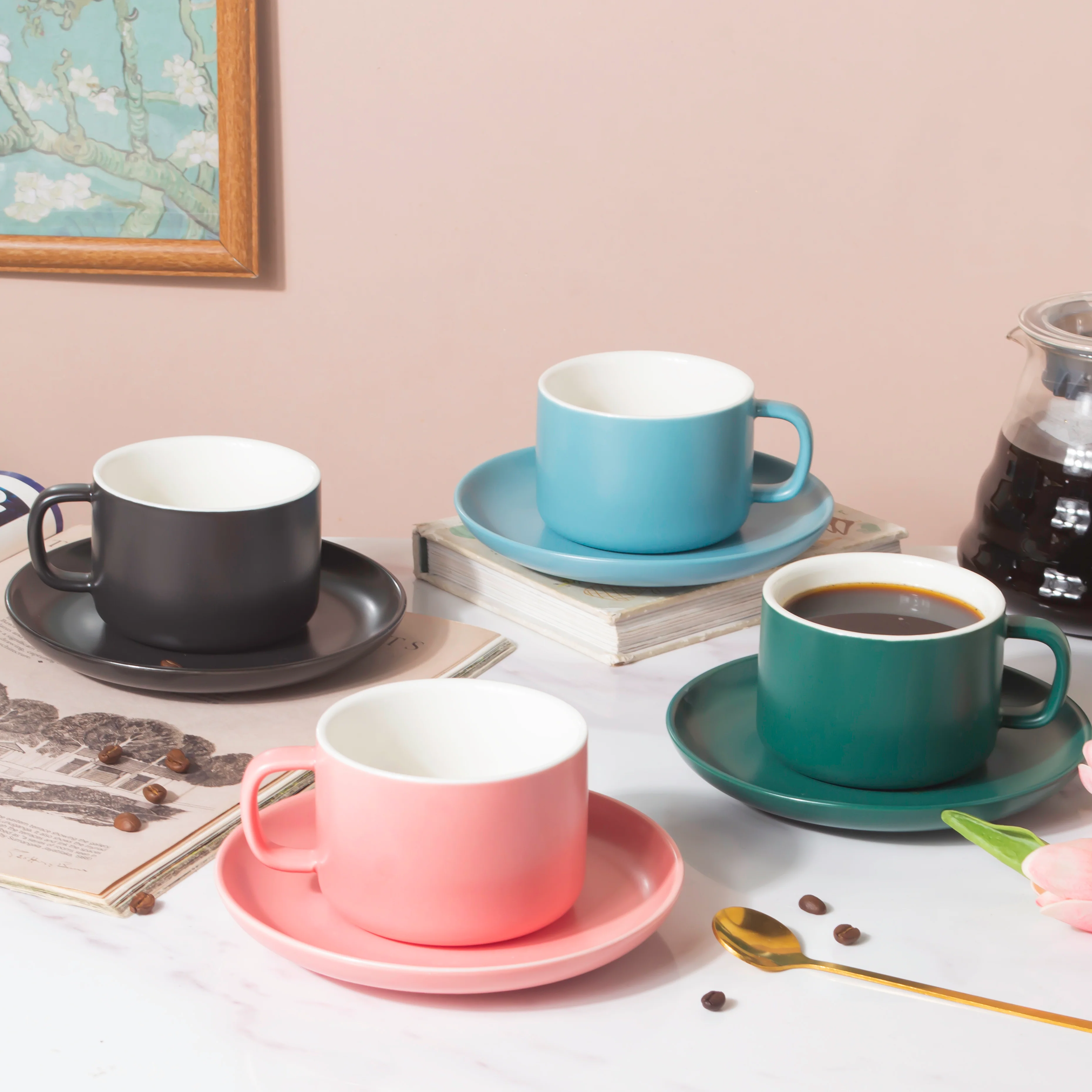 Celestial Blue Teacup And Saucer - Image 8