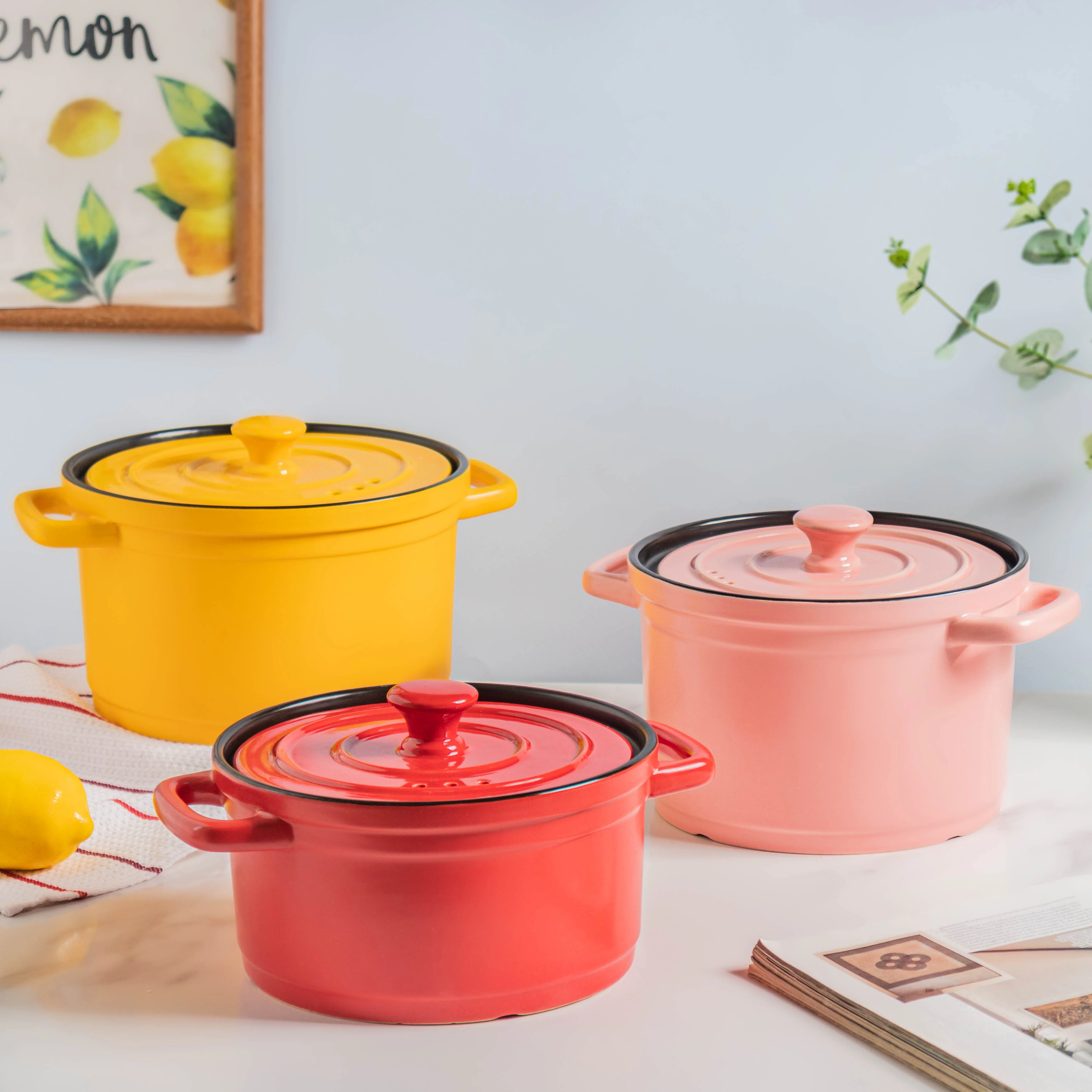 Ceramic Stock Pot With Lid Small - Image 13
