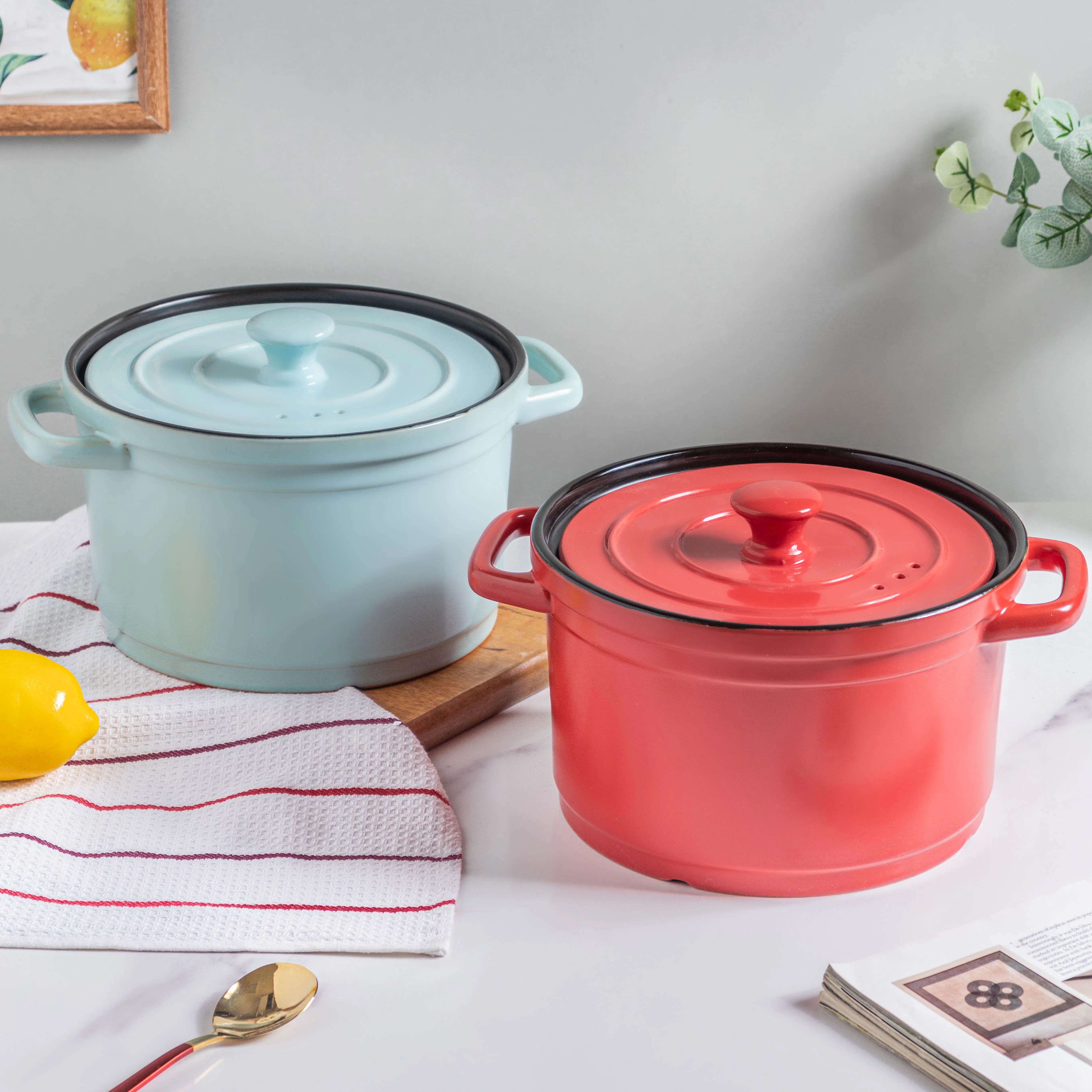 Ceramic Stock Pot With Lid Large - Image 9