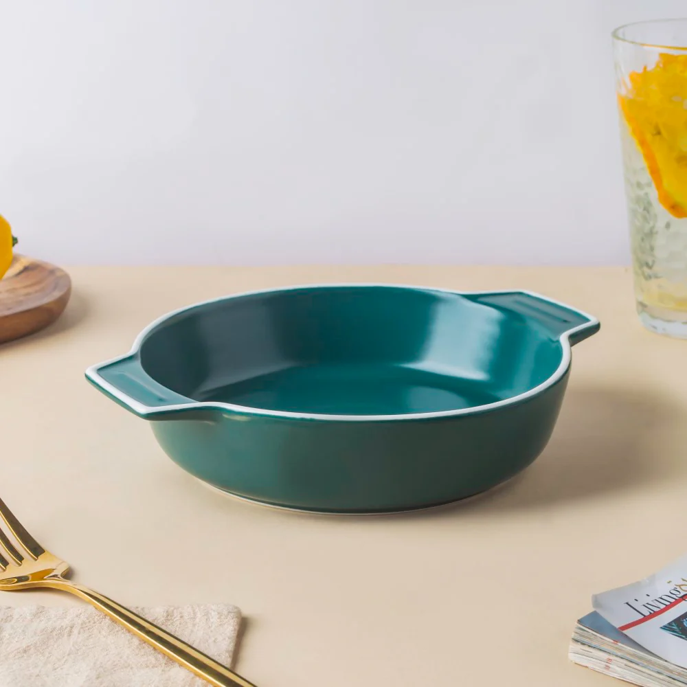 Ceramic Baking Pot Green Small 400ml - Image 3