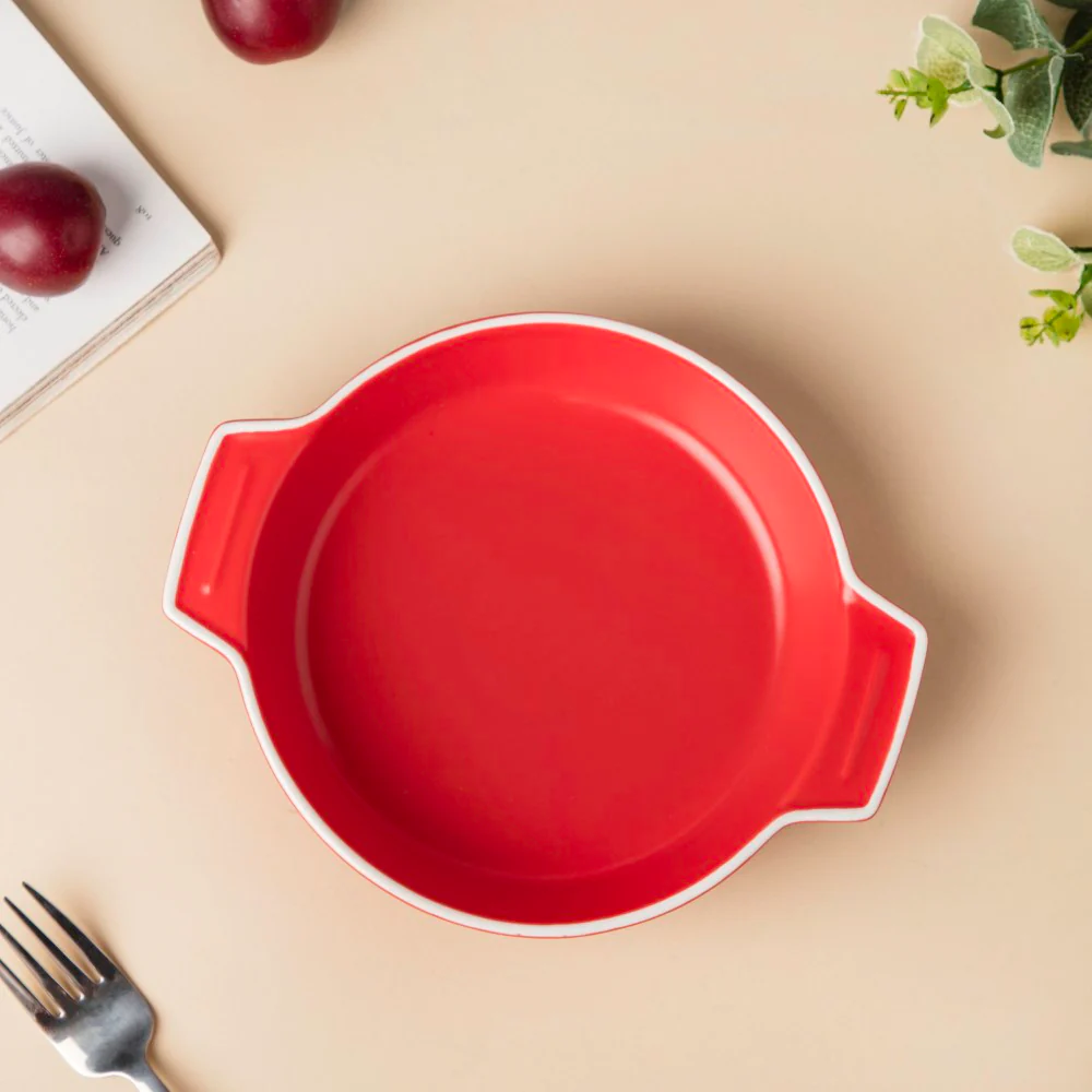 Ceramic Baking Pot Red Small 400ml - Image 5