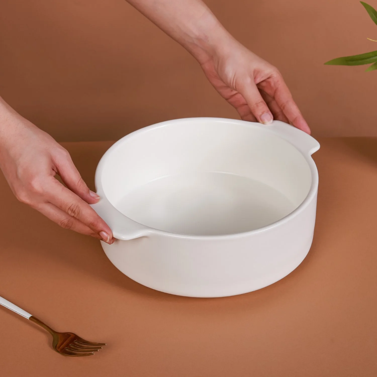 Ceramic Casserole Pots White 2 L - Image 2