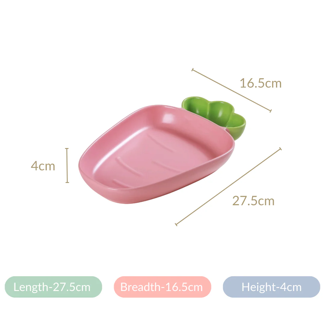 Ceramic Chip And Dip Platter Pink 550 ml - Image 7