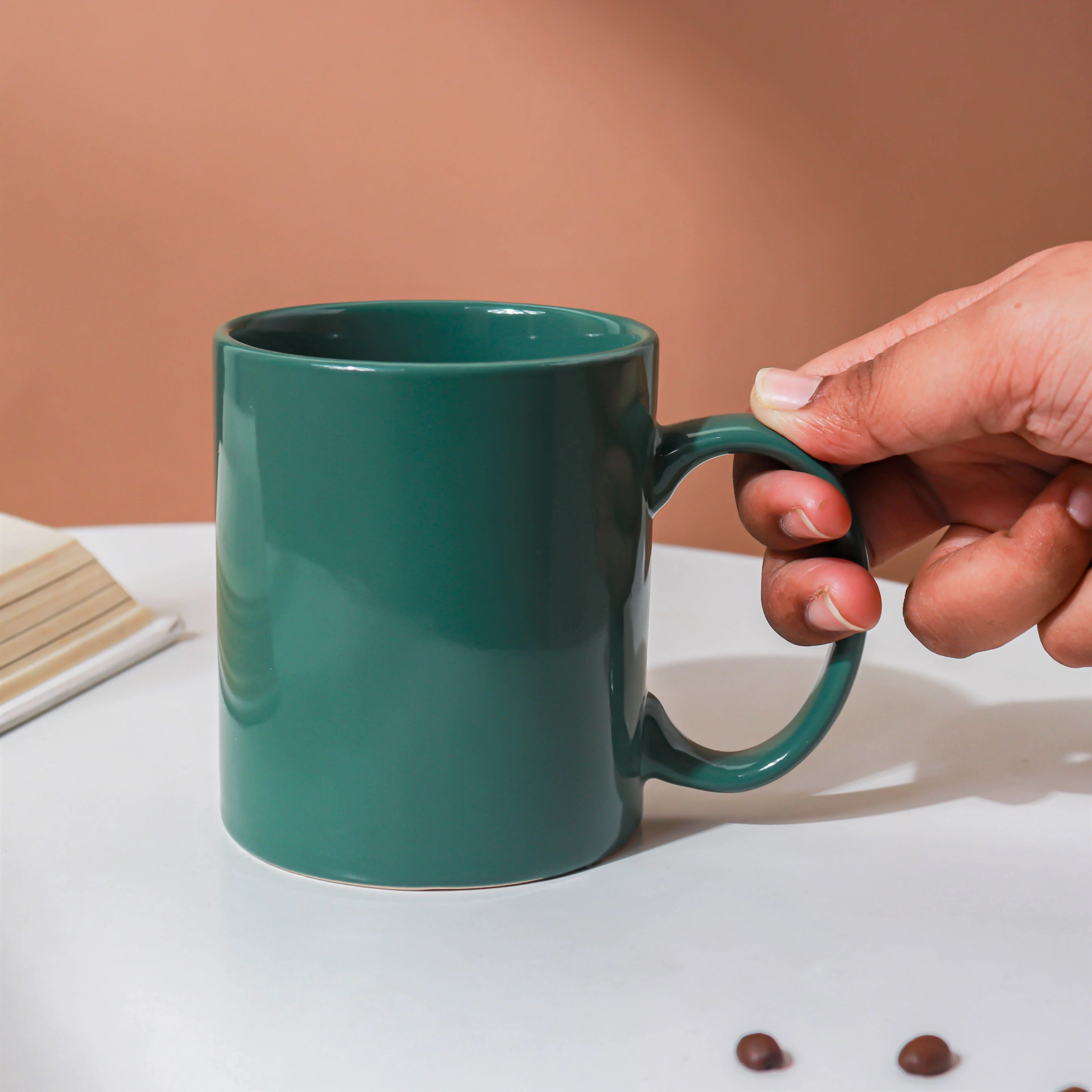 Ceramic Green Coffee Mug - Image 2