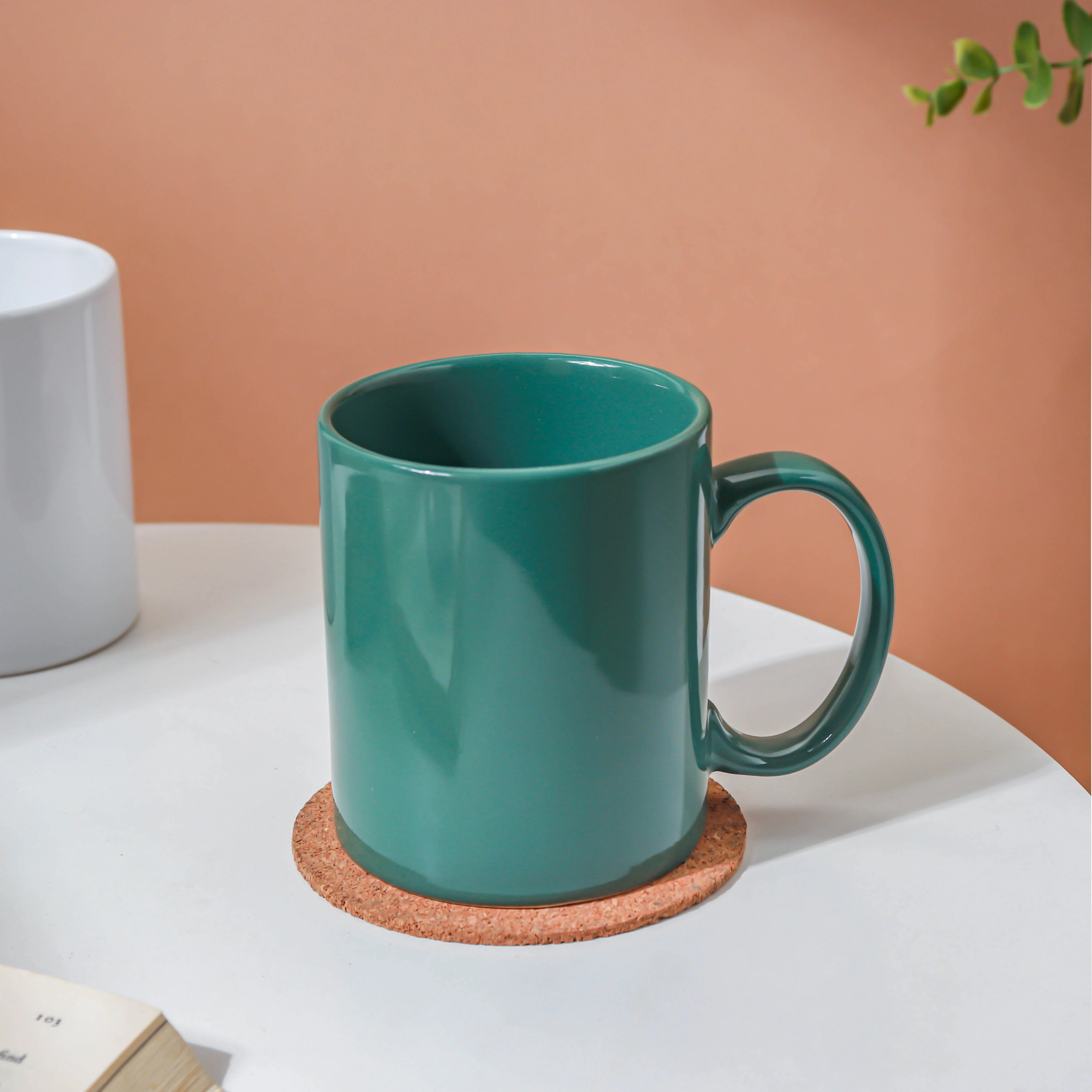 Ceramic Green Coffee Mug - Image 6